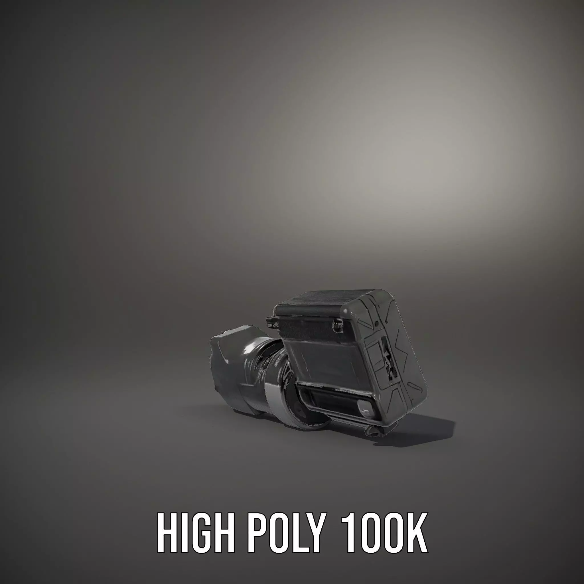 Futuristic Tactical Scope Model Pack Low-poly 3D model_11