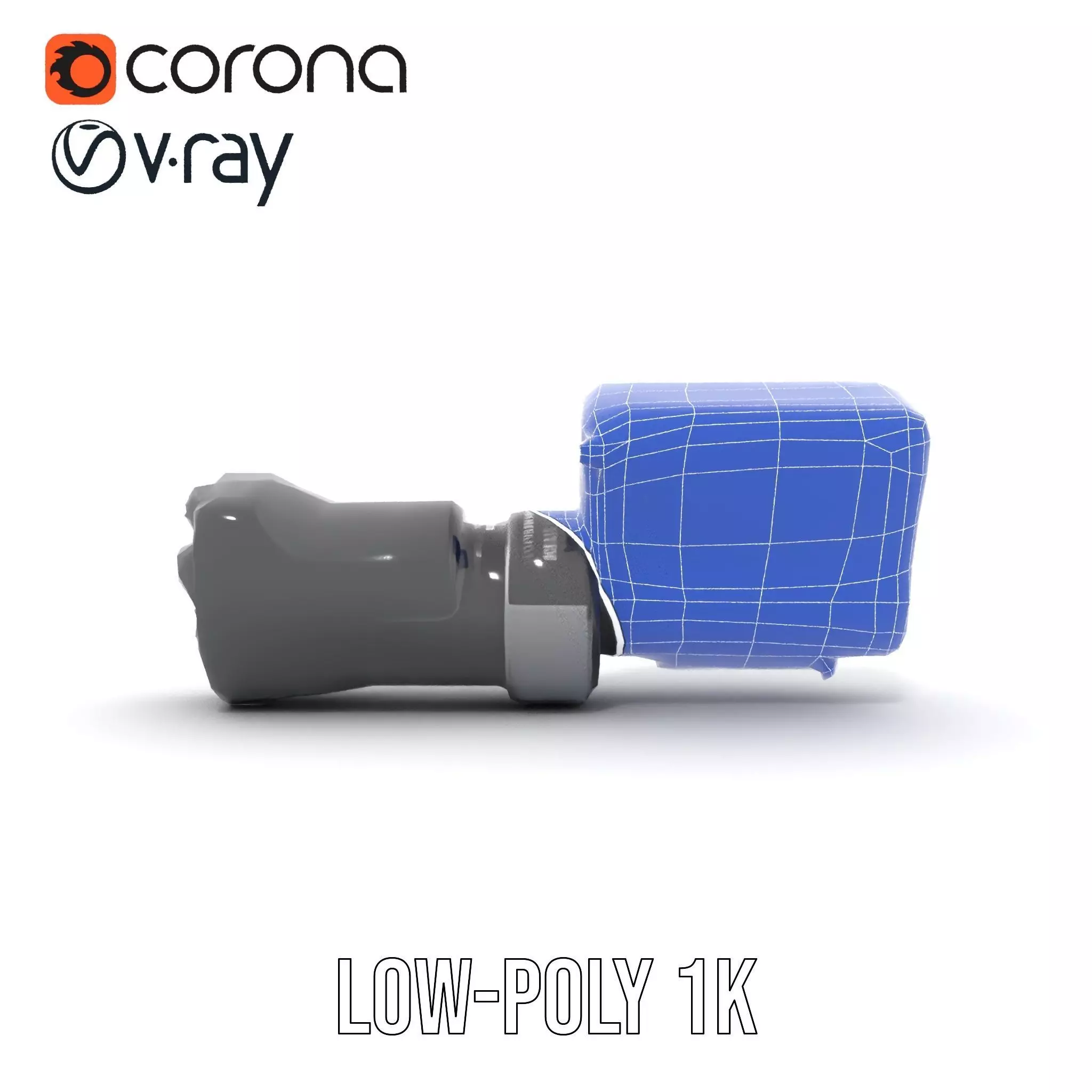 Futuristic Tactical Scope Model Pack Low-poly 3D model_31