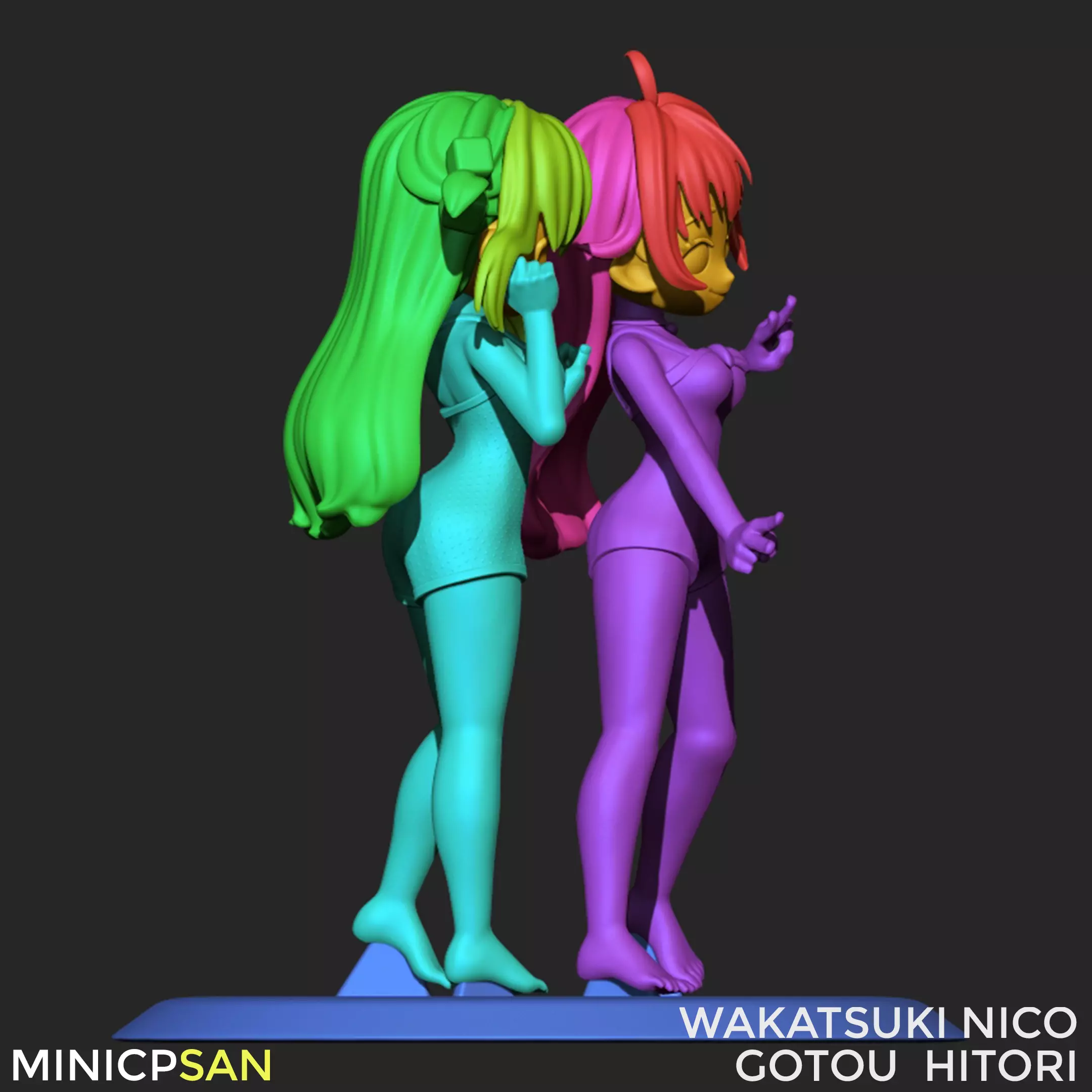 Wakatsuki Nico and Gotou Hitori - First Summer Together 3D print model_11