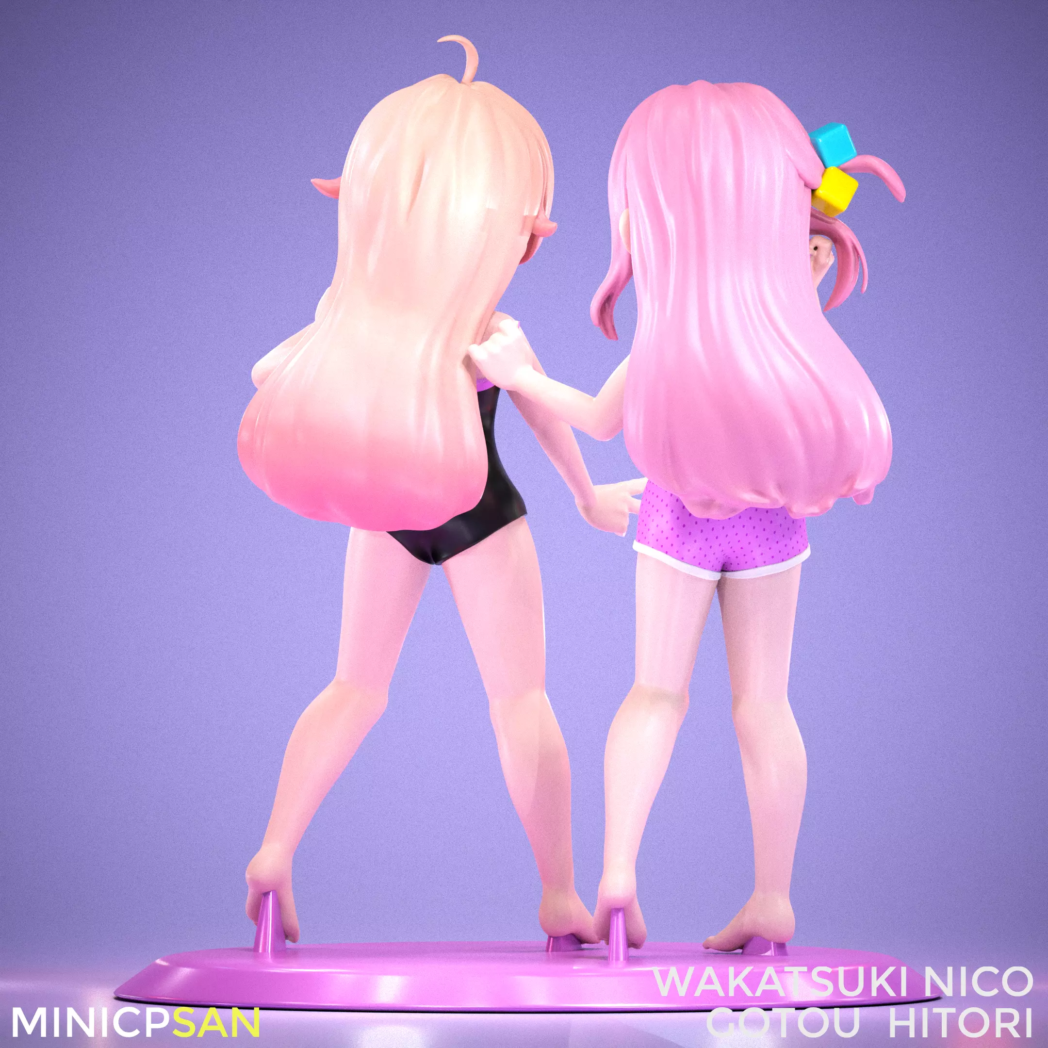 Wakatsuki Nico and Gotou Hitori - First Summer Together 3D print model_4