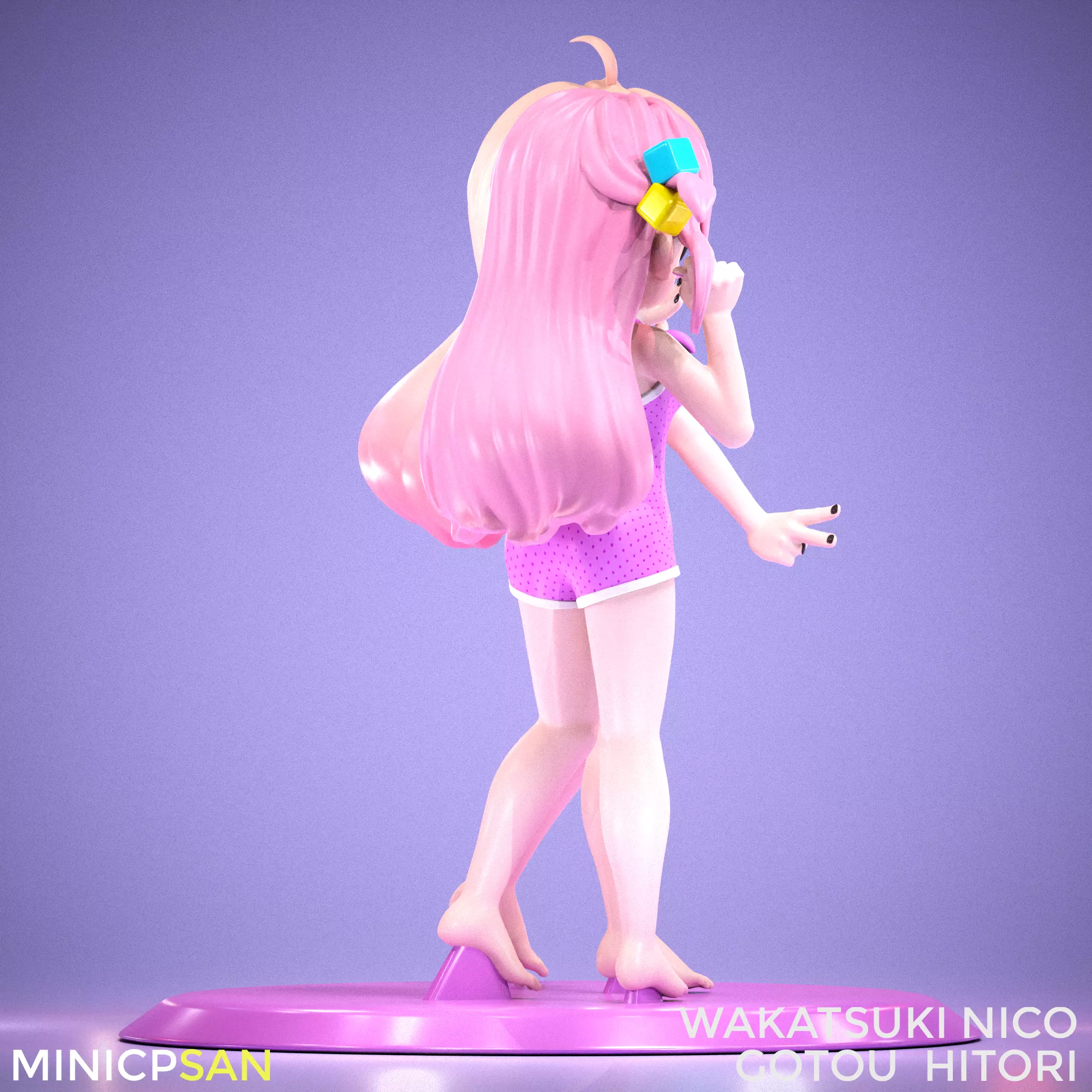 Wakatsuki Nico and Gotou Hitori - First Summer Together 3D print model_5