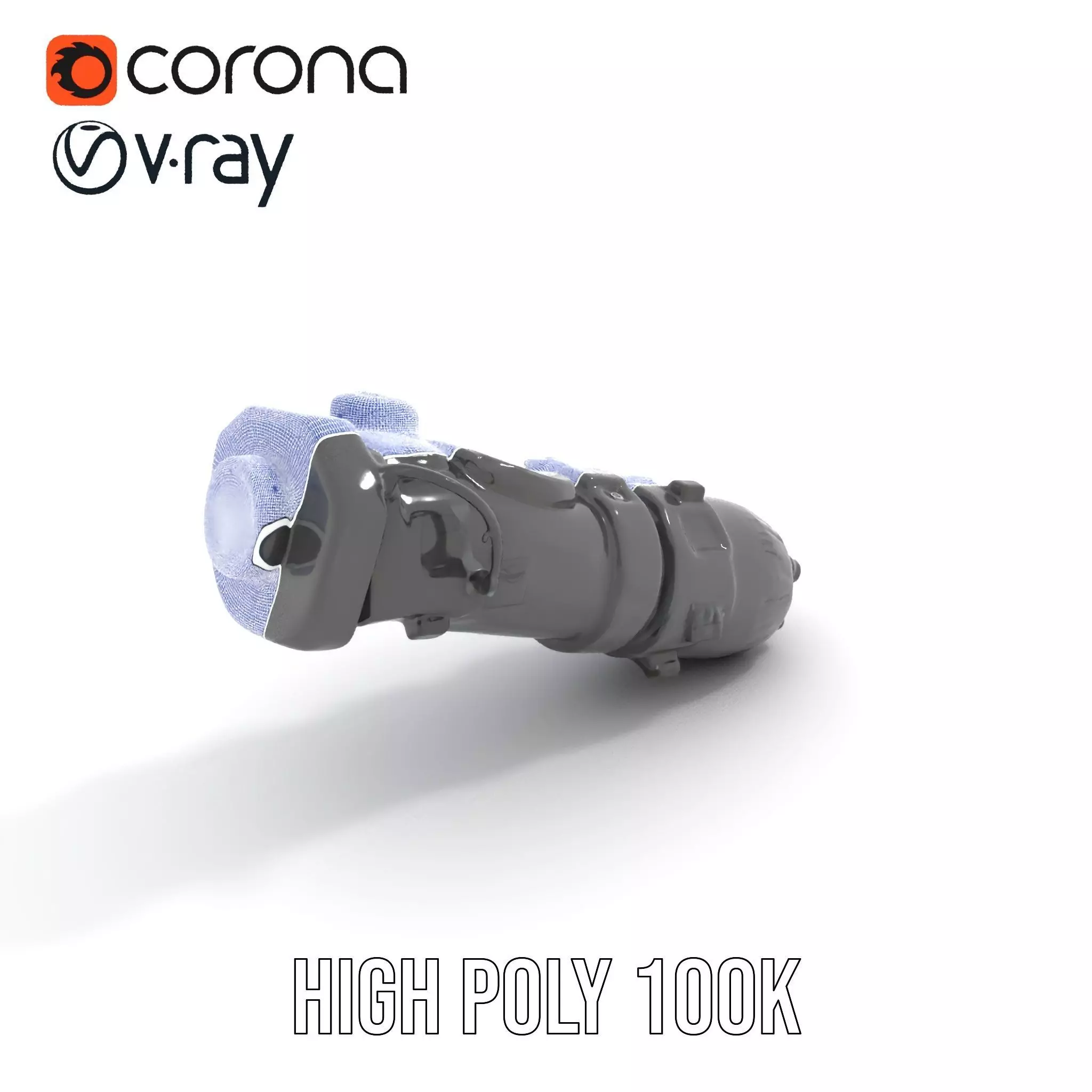 Futuristic Gadget Model Pack with Digital Interface Low-poly 3D model_29