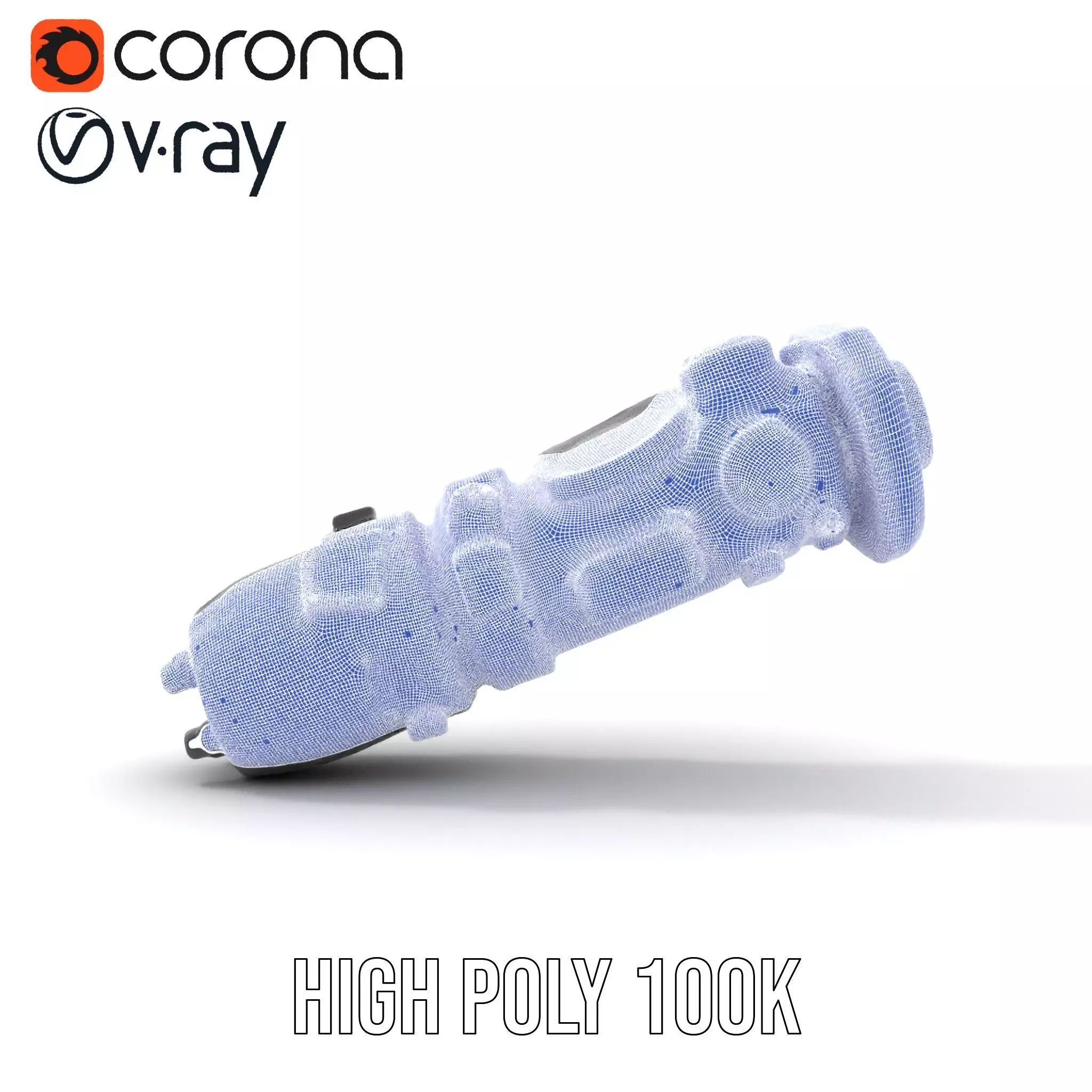 Futuristic Gadget Model Pack with Digital Interface Low-poly 3D model_34