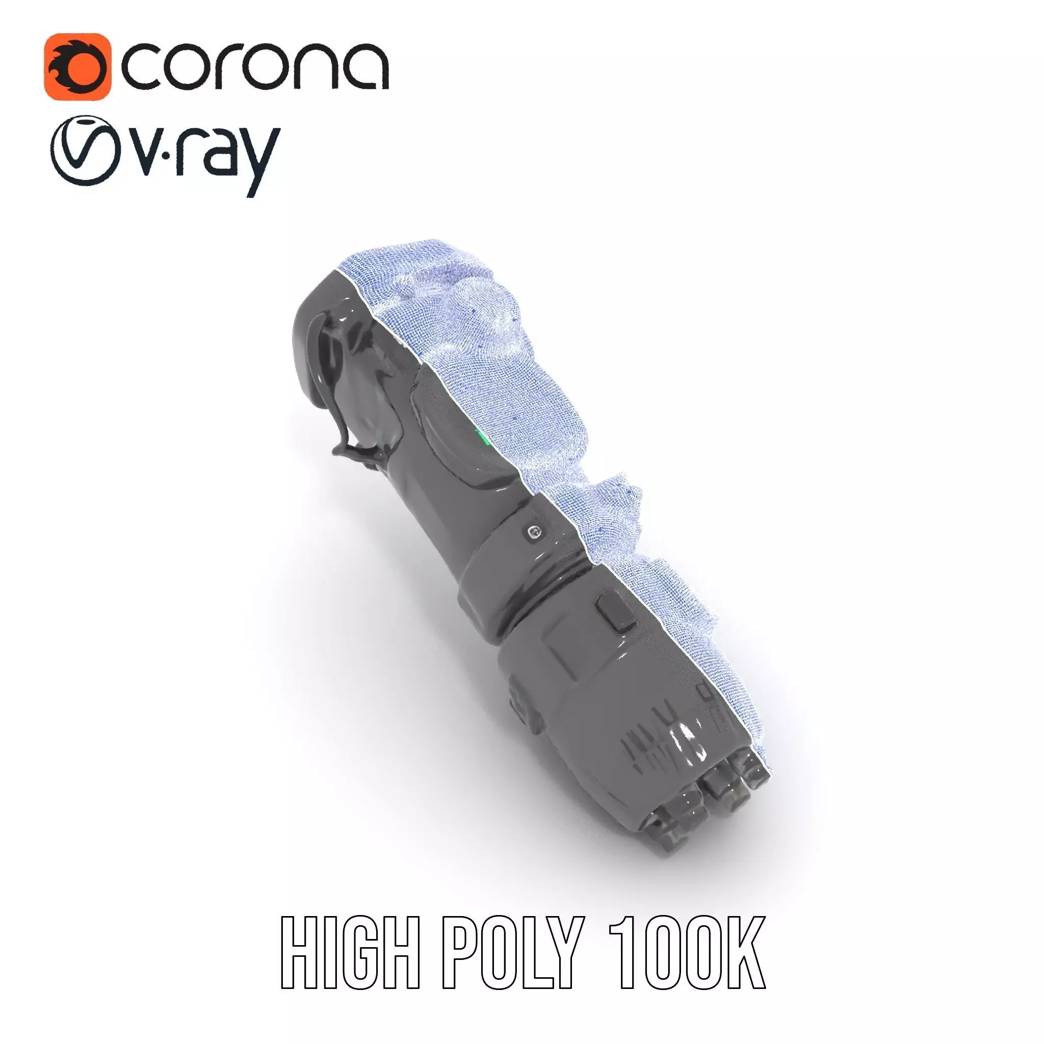 Futuristic Gadget Model Pack with Digital Interface Low-poly 3D model_20