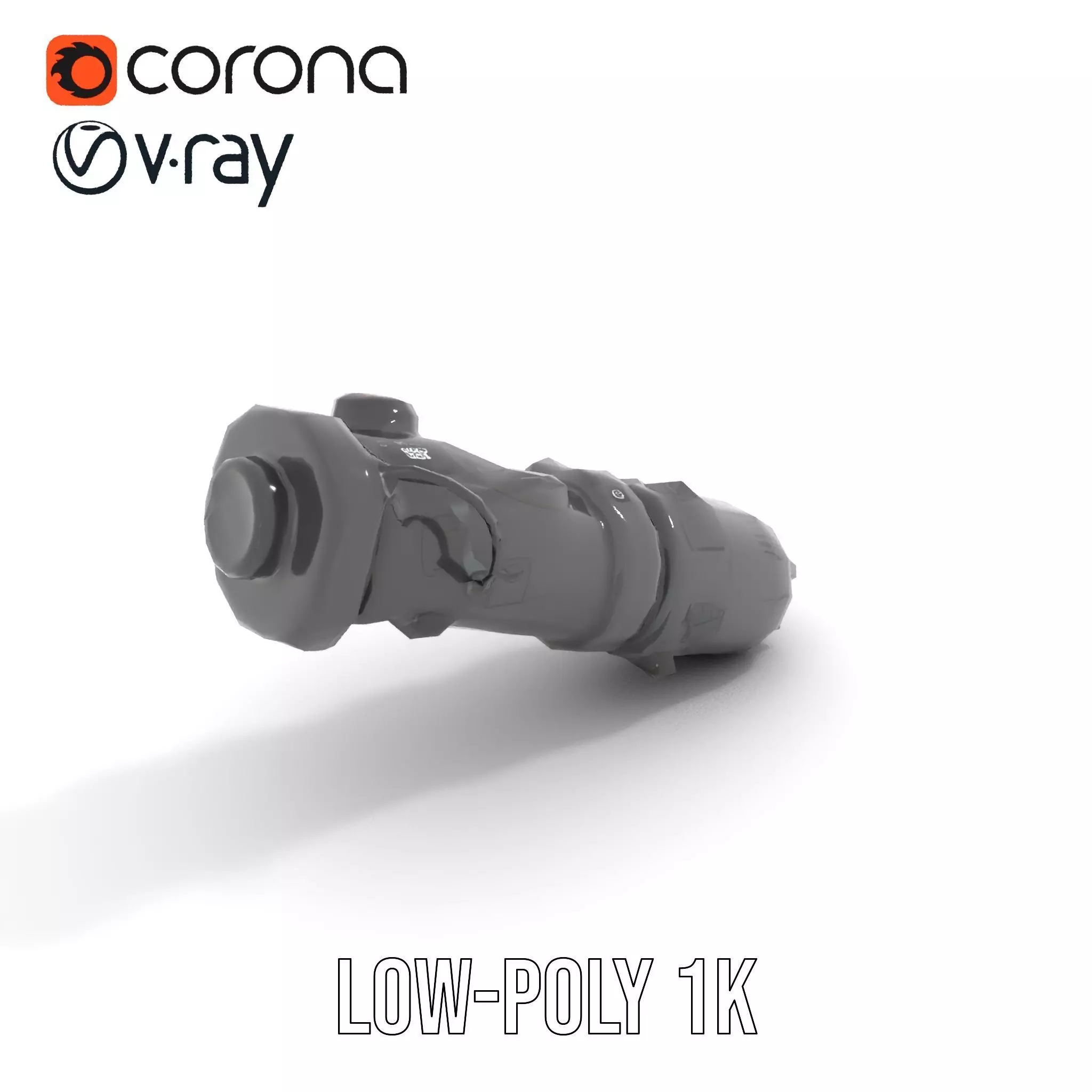 Futuristic Gadget Model Pack with Digital Interface Low-poly 3D model_17