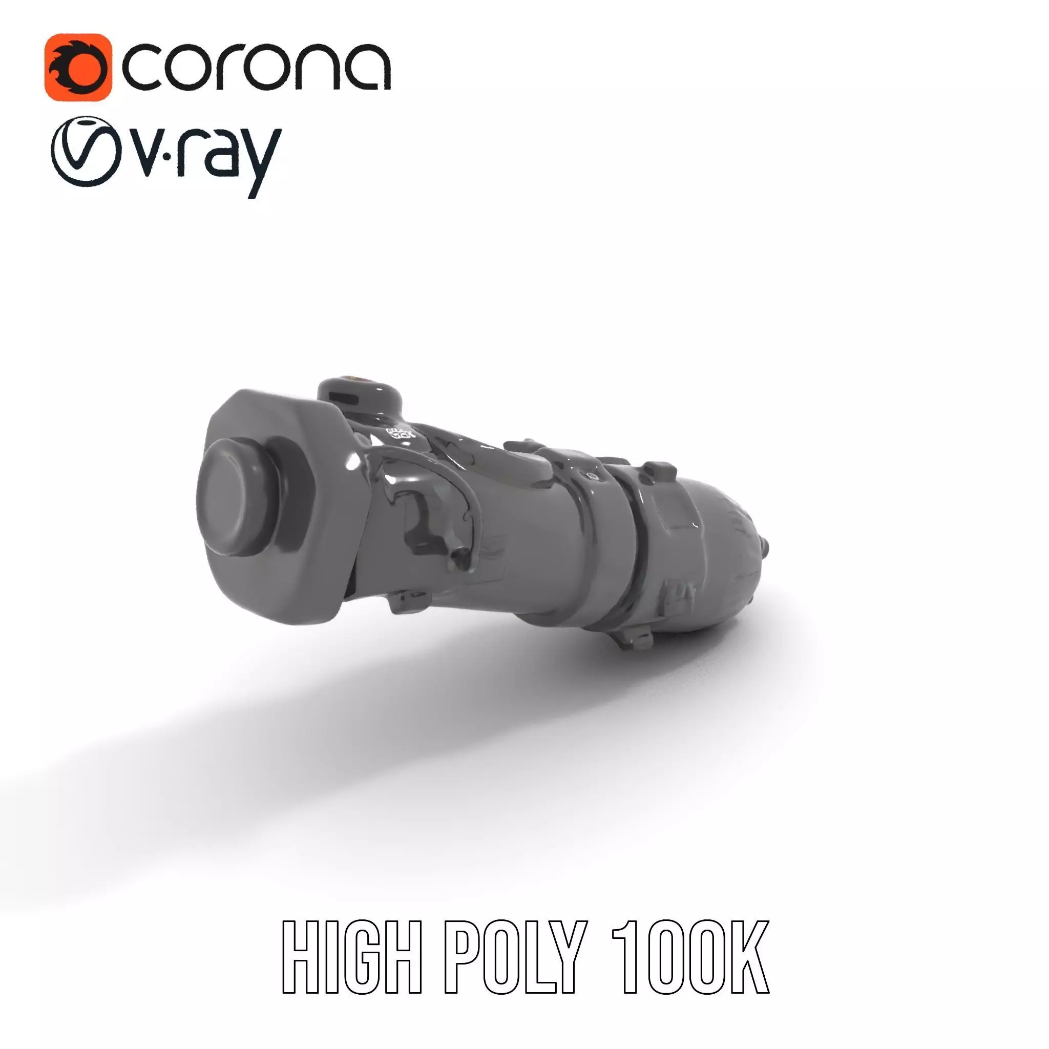 Futuristic Gadget Model Pack with Digital Interface Low-poly 3D model_15