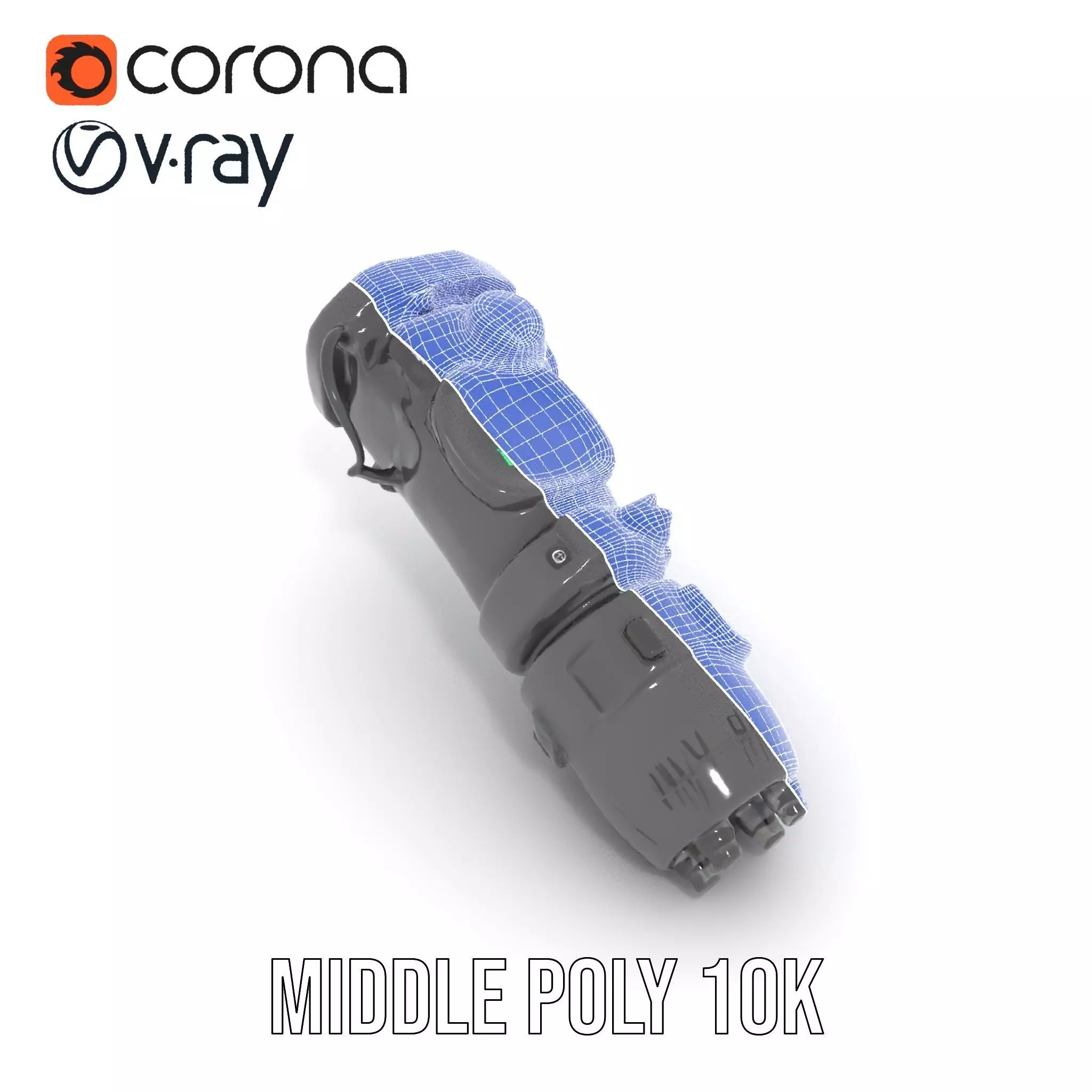 Futuristic Gadget Model Pack with Digital Interface Low-poly 3D model_21