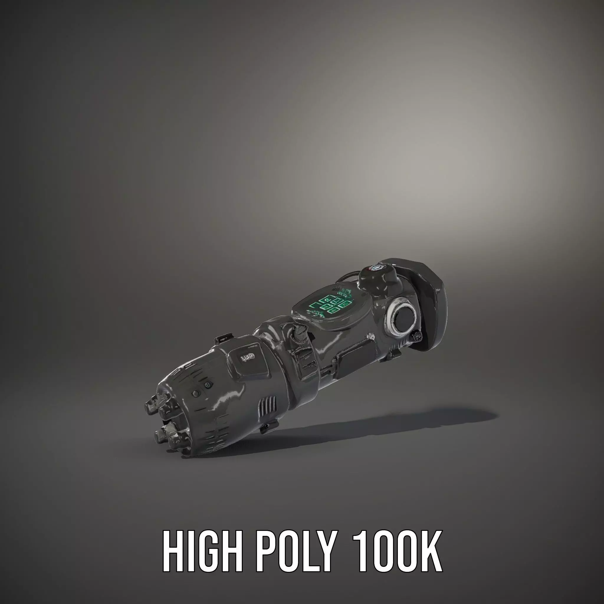 Futuristic Gadget Model Pack with Digital Interface Low-poly 3D model_8