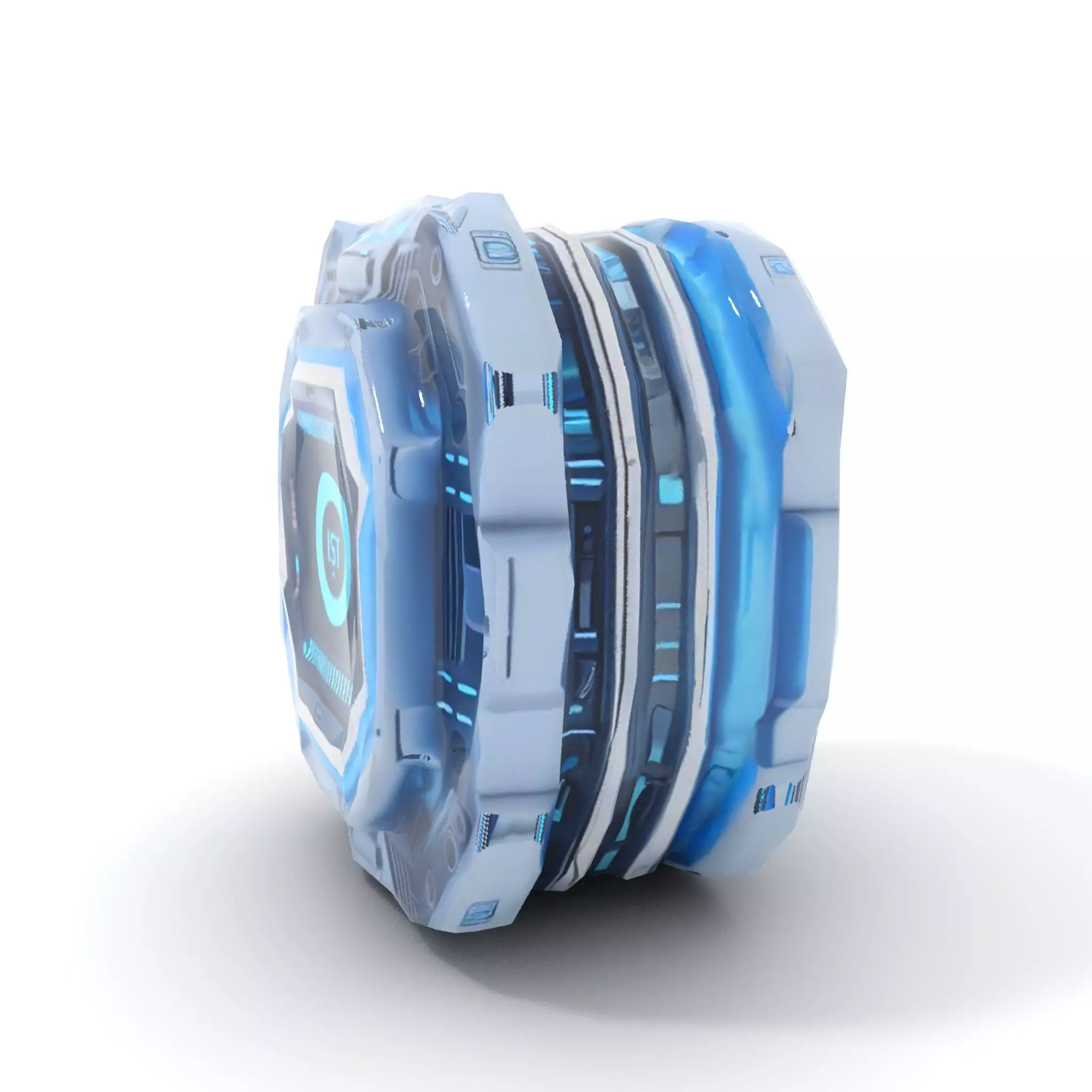 Futuristic Energy Core model pack with glowing accents Low-poly 3D model_8