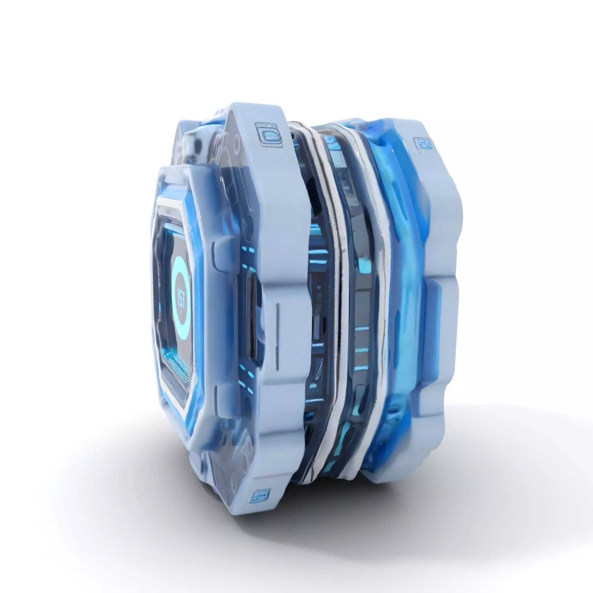 Futuristic Energy Core model pack with glowing accents Low-poly 3D model_0