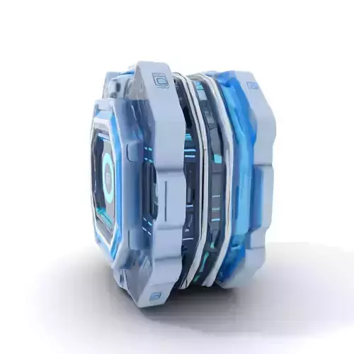 Futuristic Energy Core model pack with glowing accents Low-poly 3D model