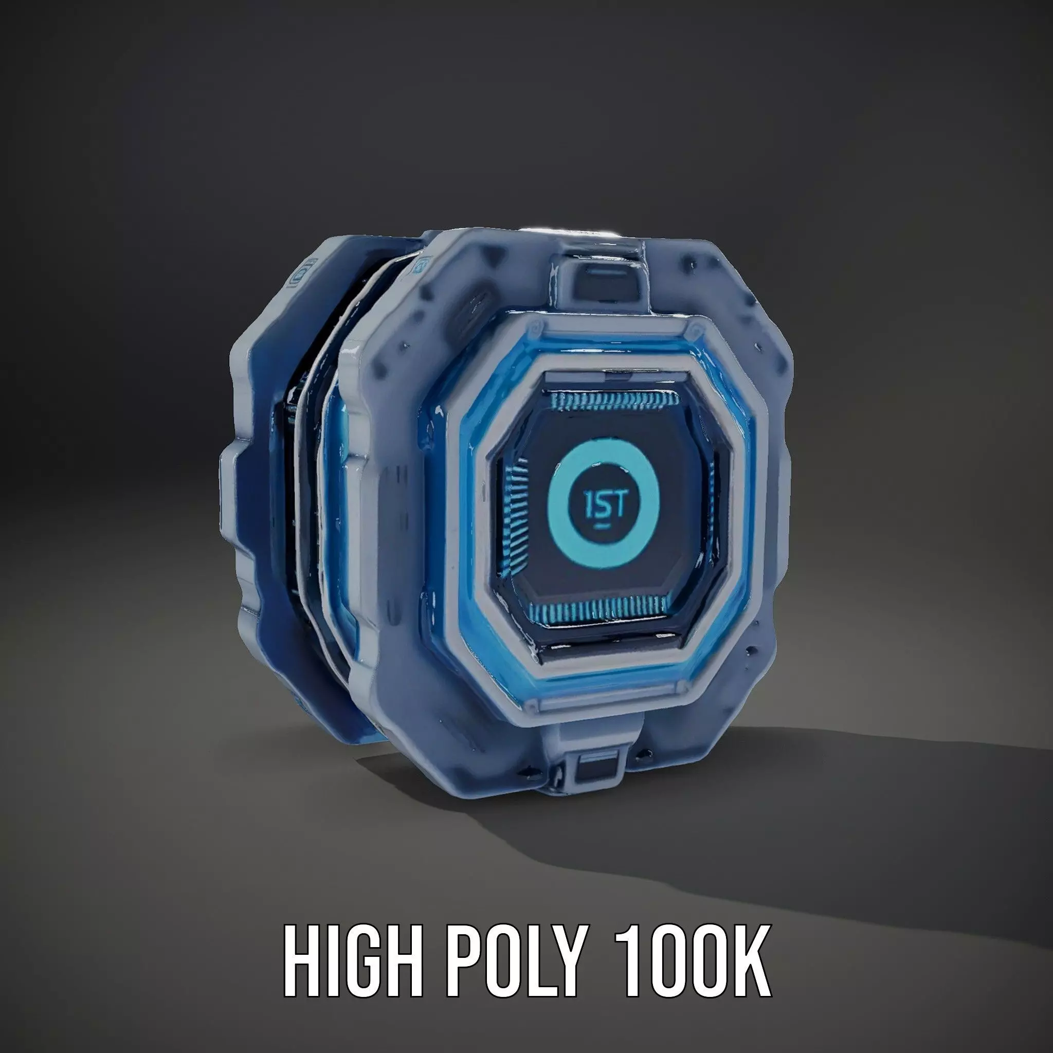 Futuristic Energy Core model pack with glowing accents Low-poly 3D model_31