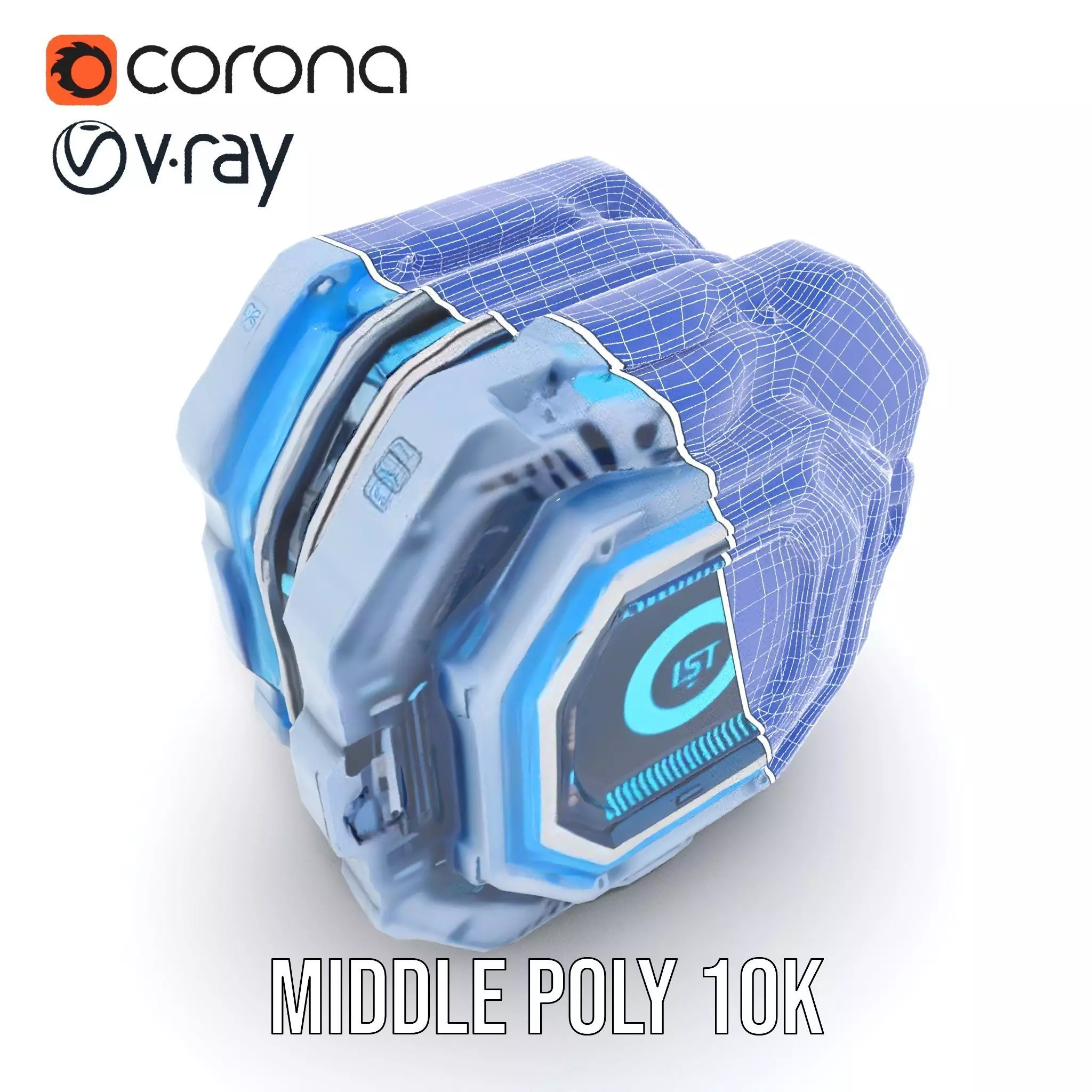 Futuristic Energy Core model pack with glowing accents Low-poly 3D model_18