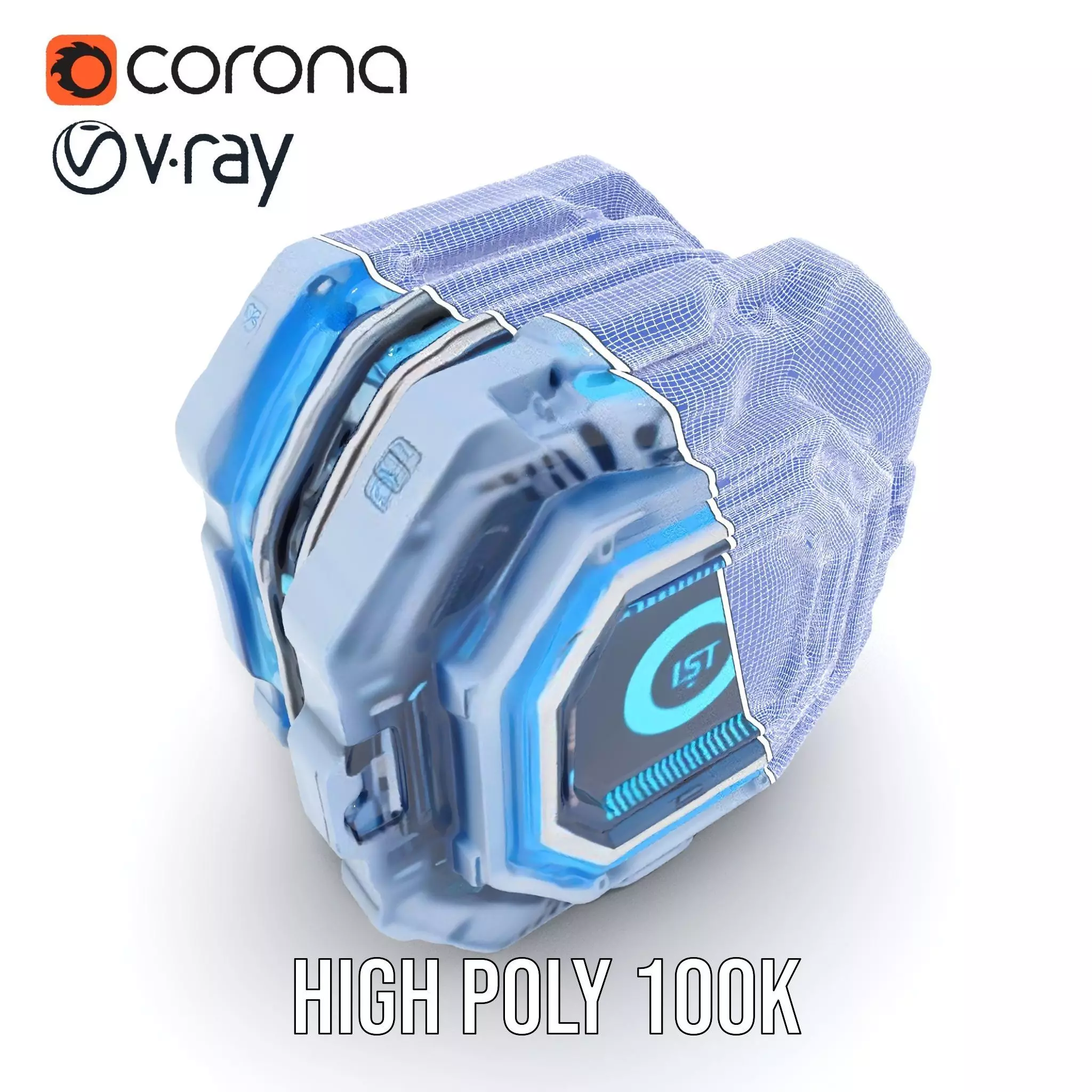 Futuristic Energy Core model pack with glowing accents Low-poly 3D model_33