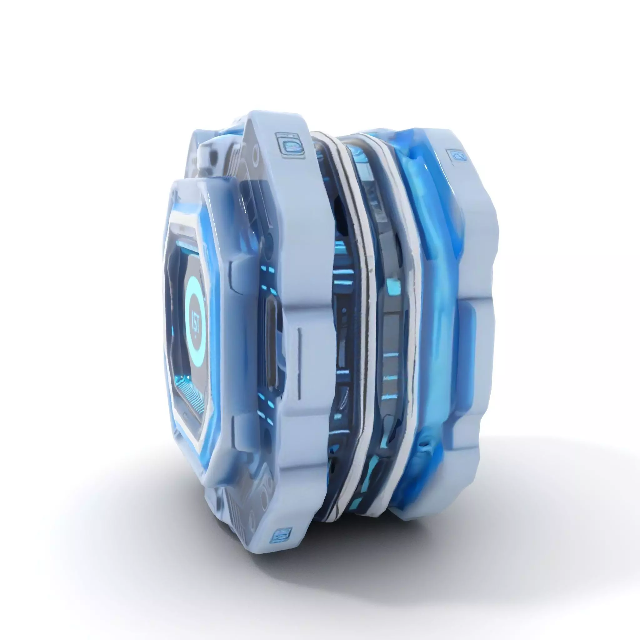 Futuristic Energy Core model pack with glowing accents Low-poly 3D model_5