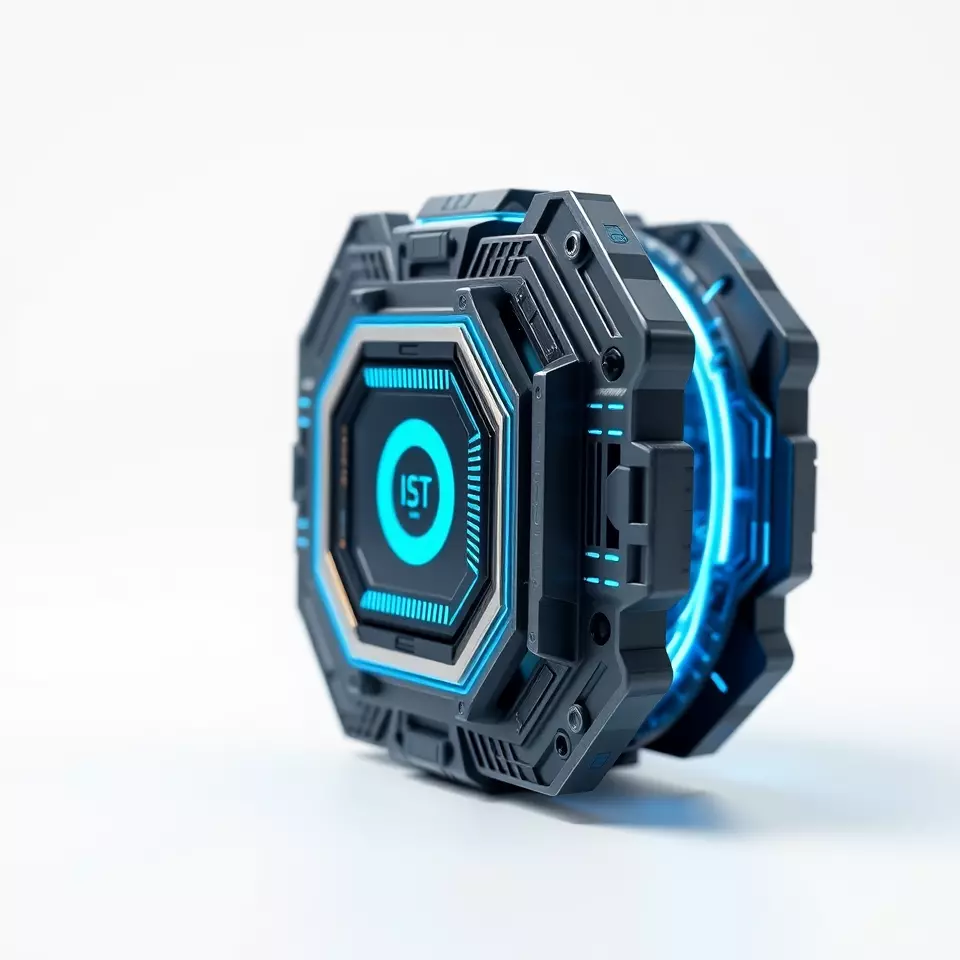 Futuristic Energy Core model pack with glowing accents Low-poly 3D model_2