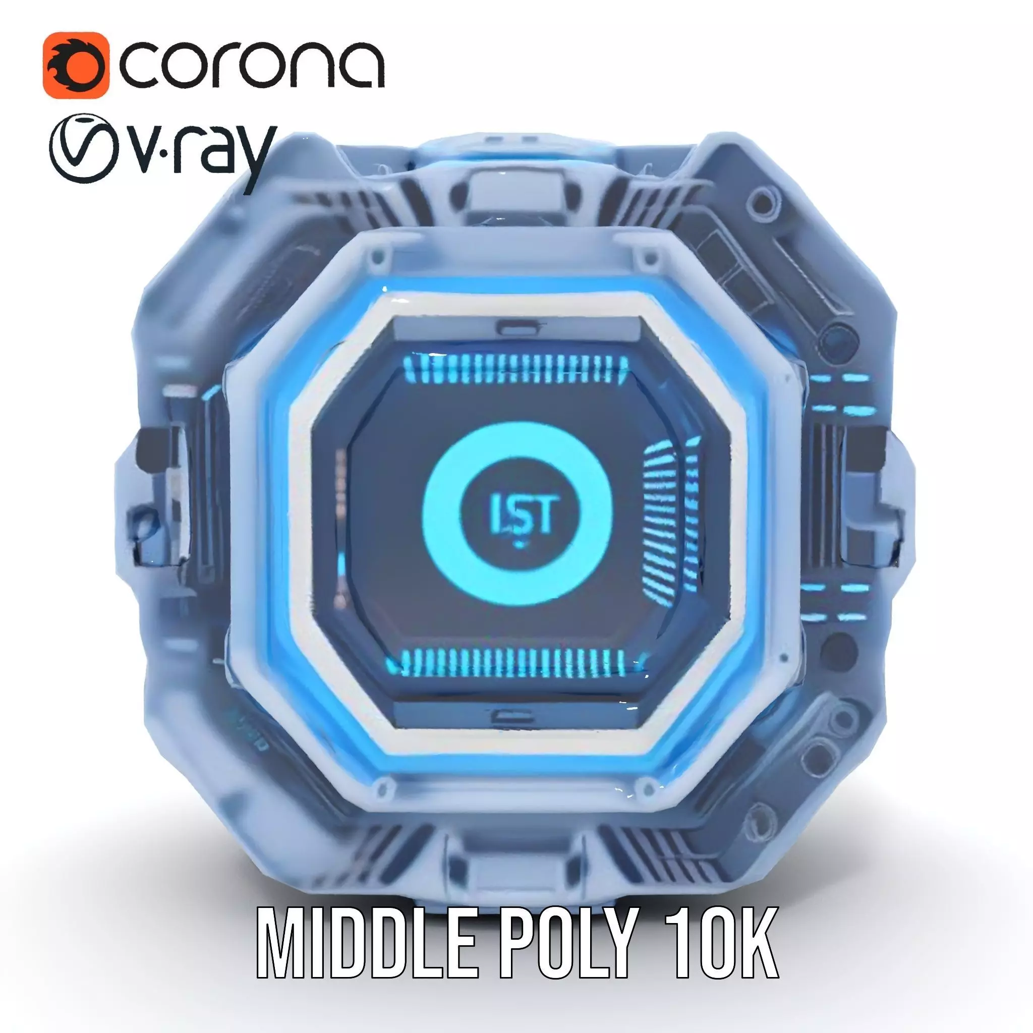 Futuristic Energy Core model pack with glowing accents Low-poly 3D model_21