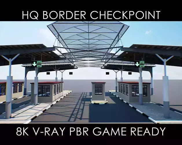 Border Checkpoint High-Quality 3D