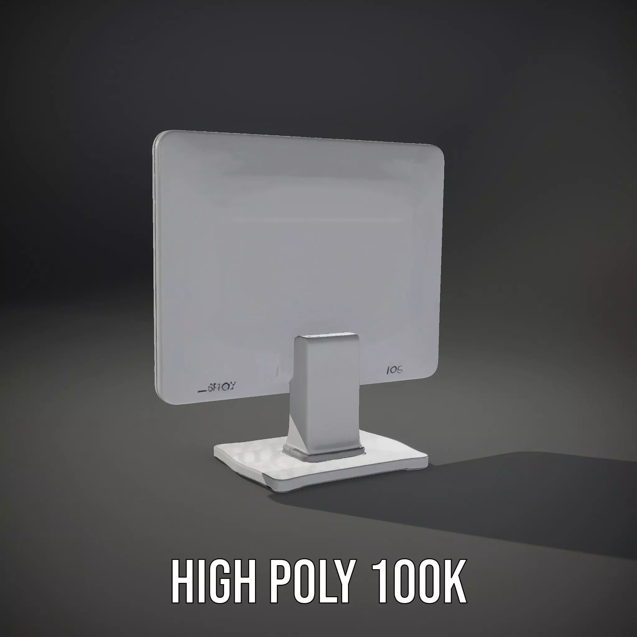 HighResolution Desktop Monitor with Data Visualization Model ... Low-poly 3D model_10