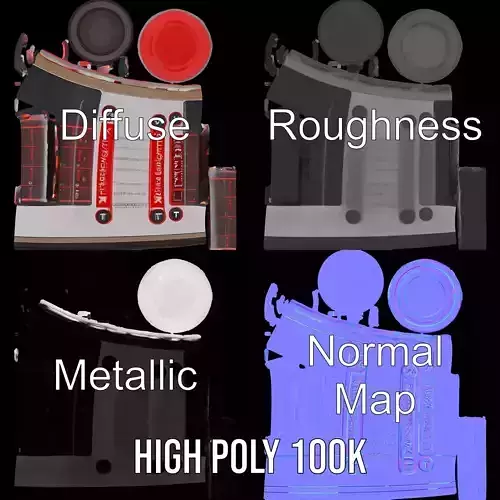 Energy Drink Canister Model Pack Low-poly 3D model 3