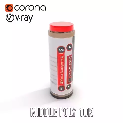 Energy Drink Canister Model Pack Low-poly 3D model 5