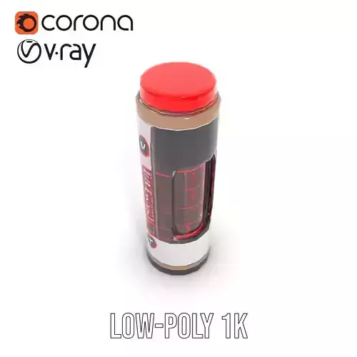 Energy Drink Canister Model Pack Low-poly 3D model 7