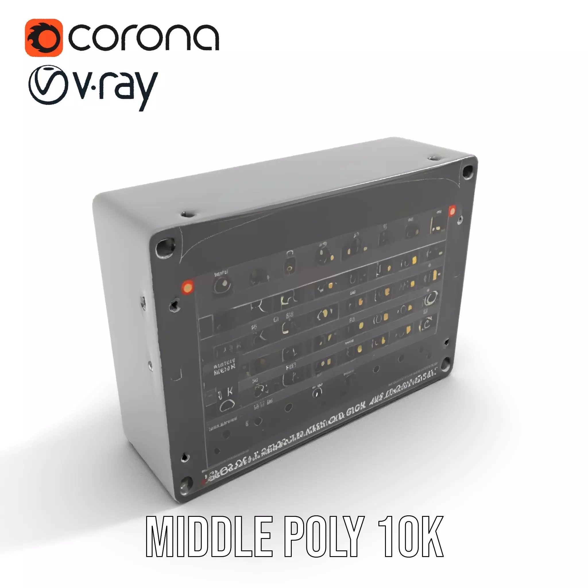 MKIII Audio Controller model pack with detailed interface Low-poly 3D model_7