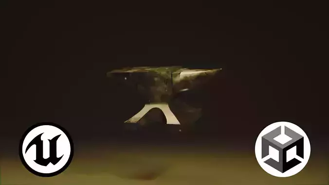 Blacksmith Anvil Game Ready 3D Model PBR Textured 