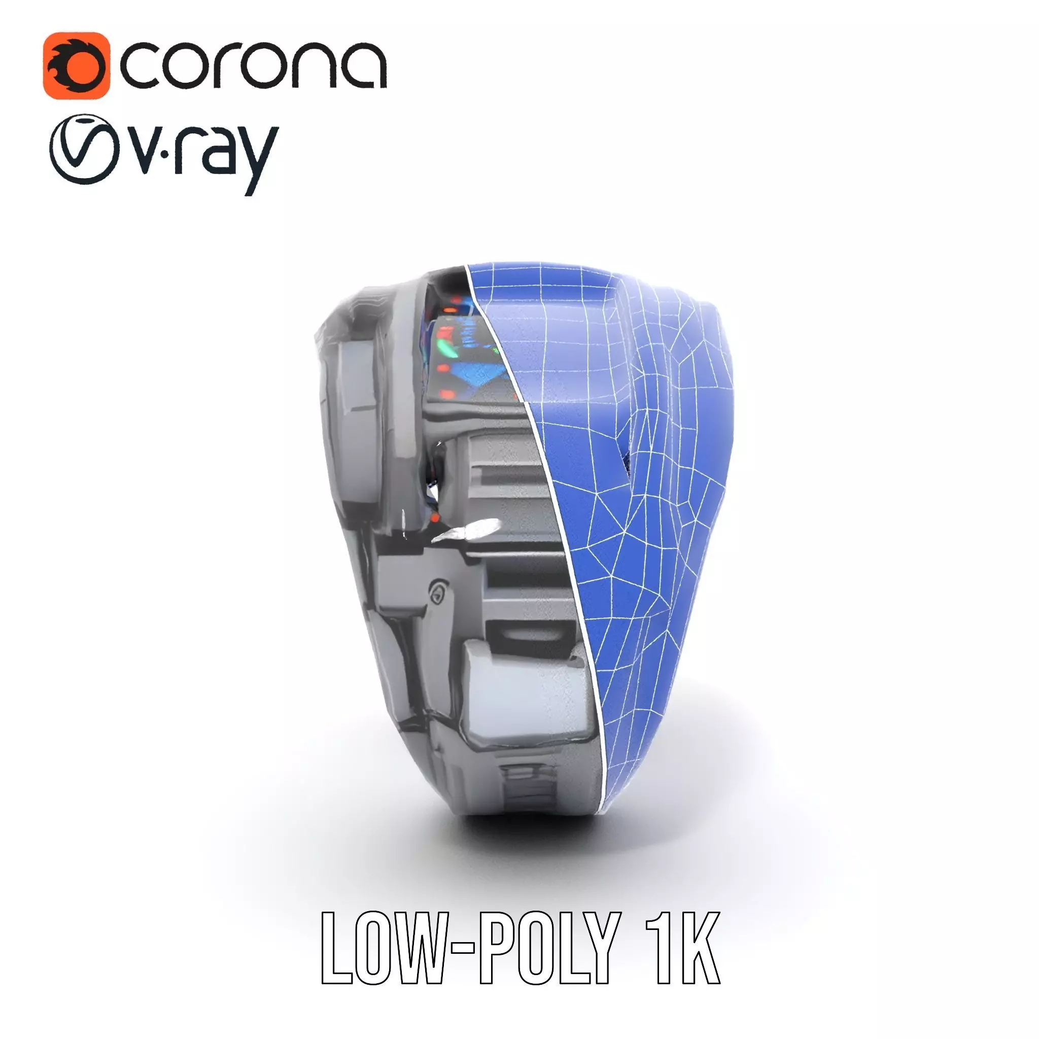Futuristic Smartwatch with Holographic Display model pack Low-poly 3D model_18
