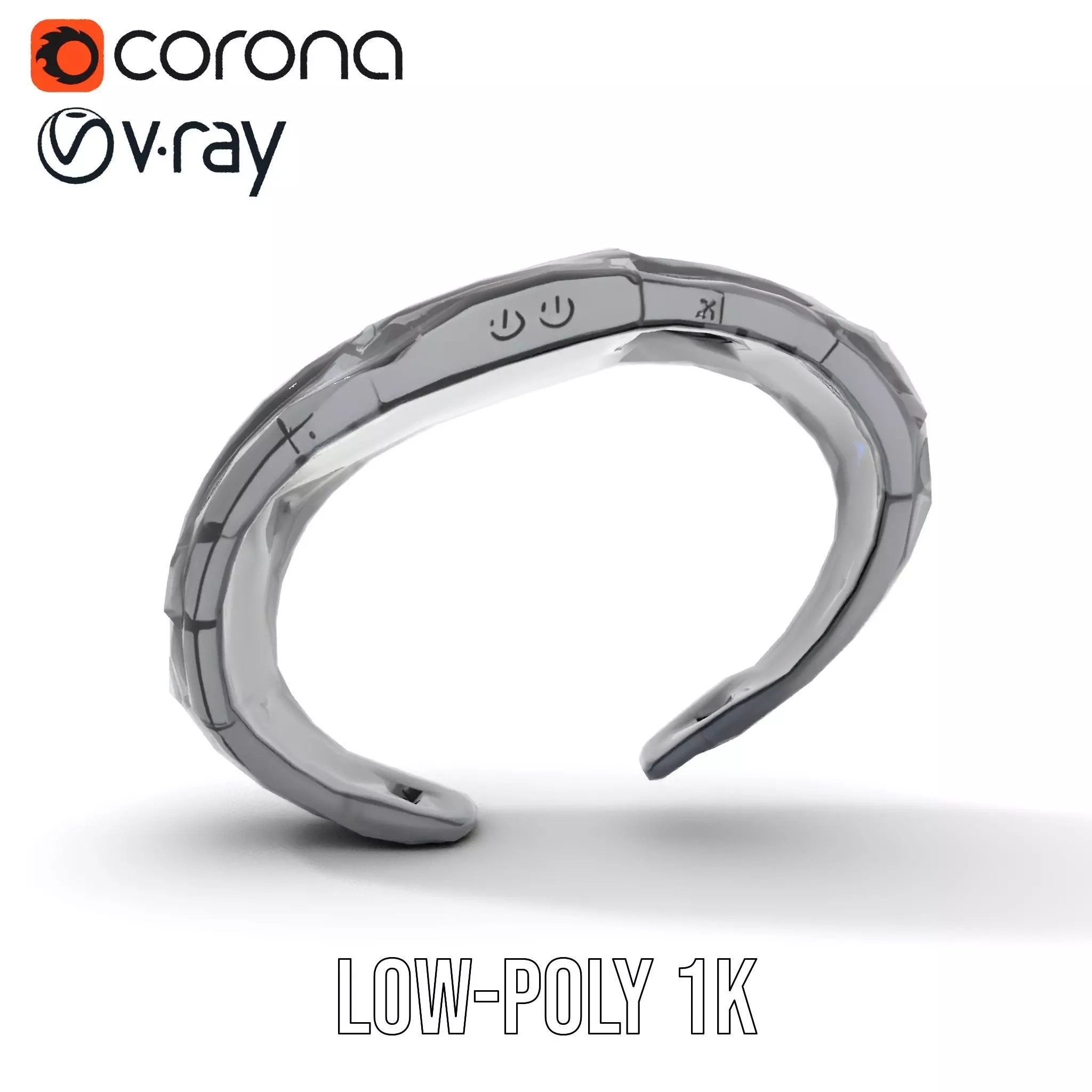 Futuristic Smartwatch with Holographic Display model pack Low-poly 3D model_21