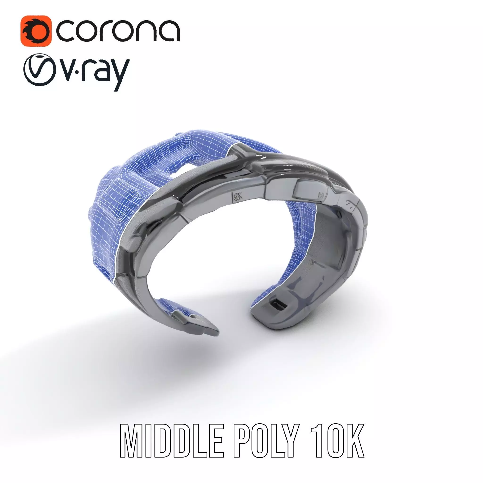 Futuristic Smartwatch with Holographic Display model pack Low-poly 3D model_20