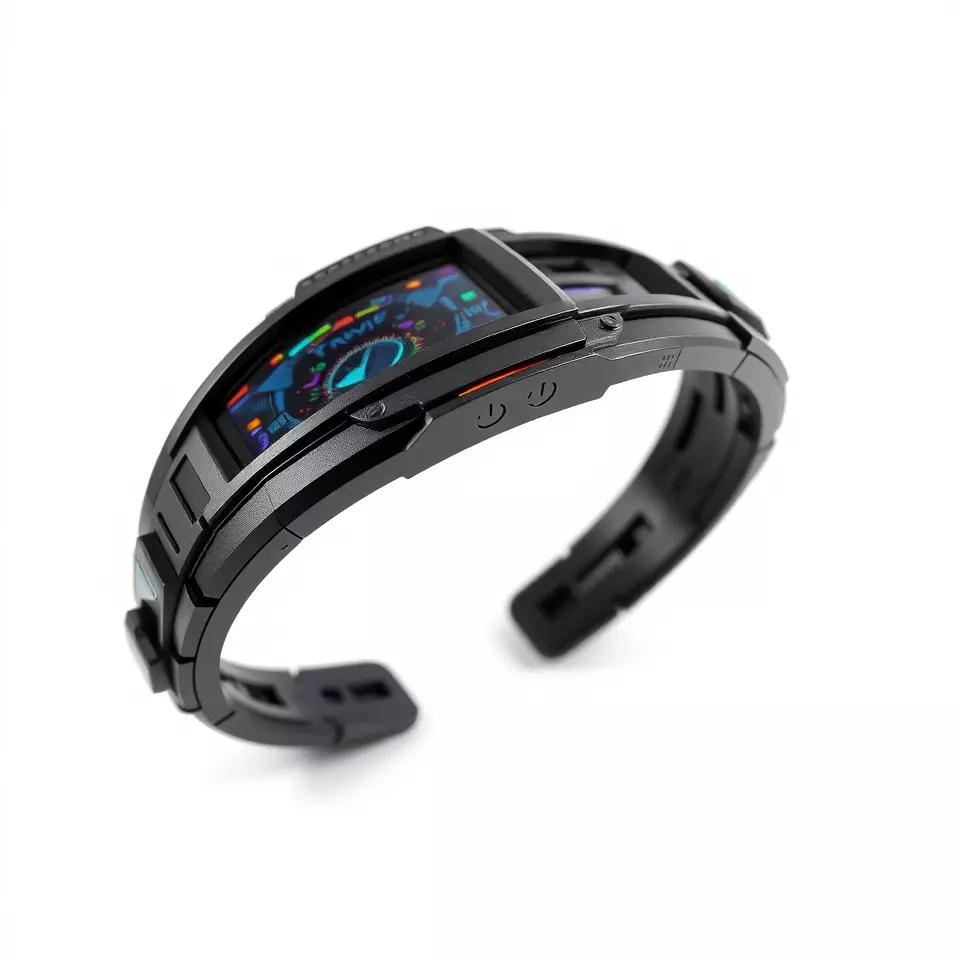 Futuristic Smartwatch with Holographic Display model pack Low-poly 3D model_3
