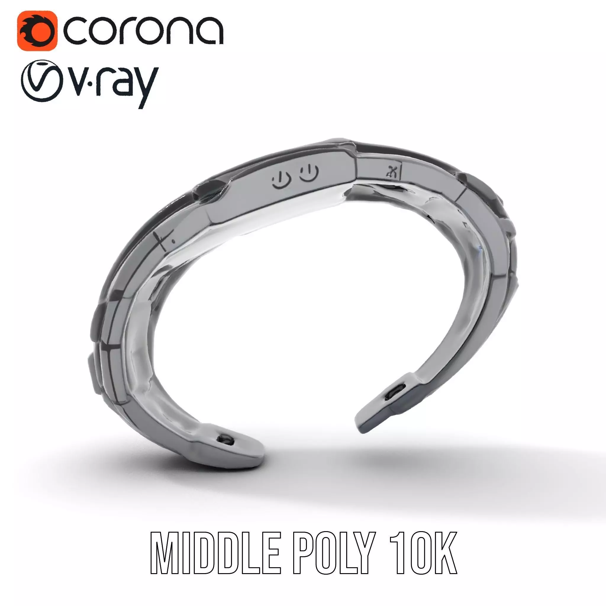 Futuristic Smartwatch with Holographic Display model pack Low-poly 3D model_17