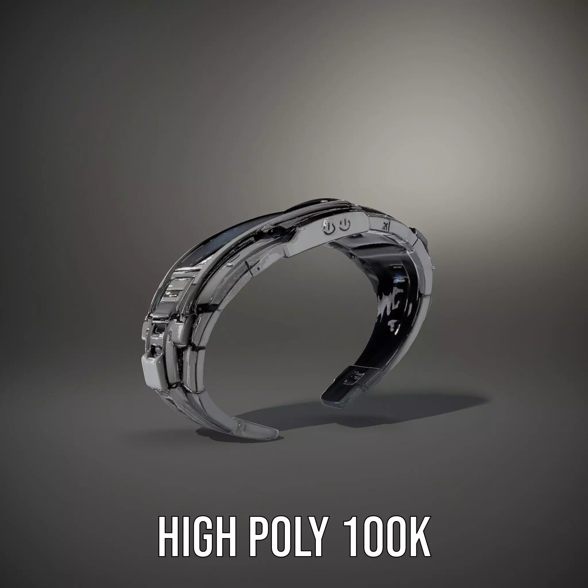 Futuristic Smartwatch with Holographic Display model pack Low-poly 3D model_11