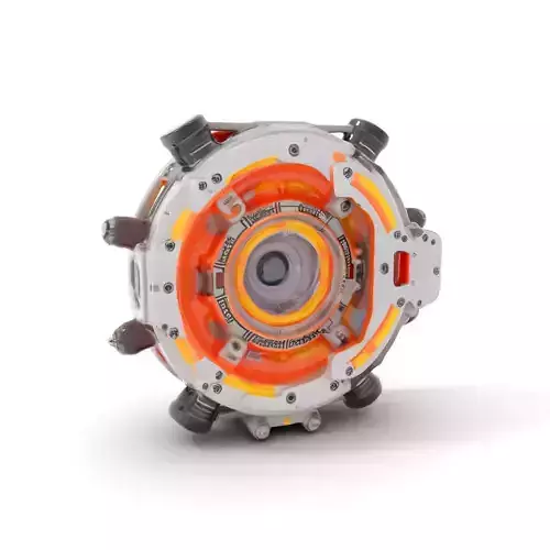 Futuristic Mechanical Device Model Pack with Glowing Details Low-poly 3D model