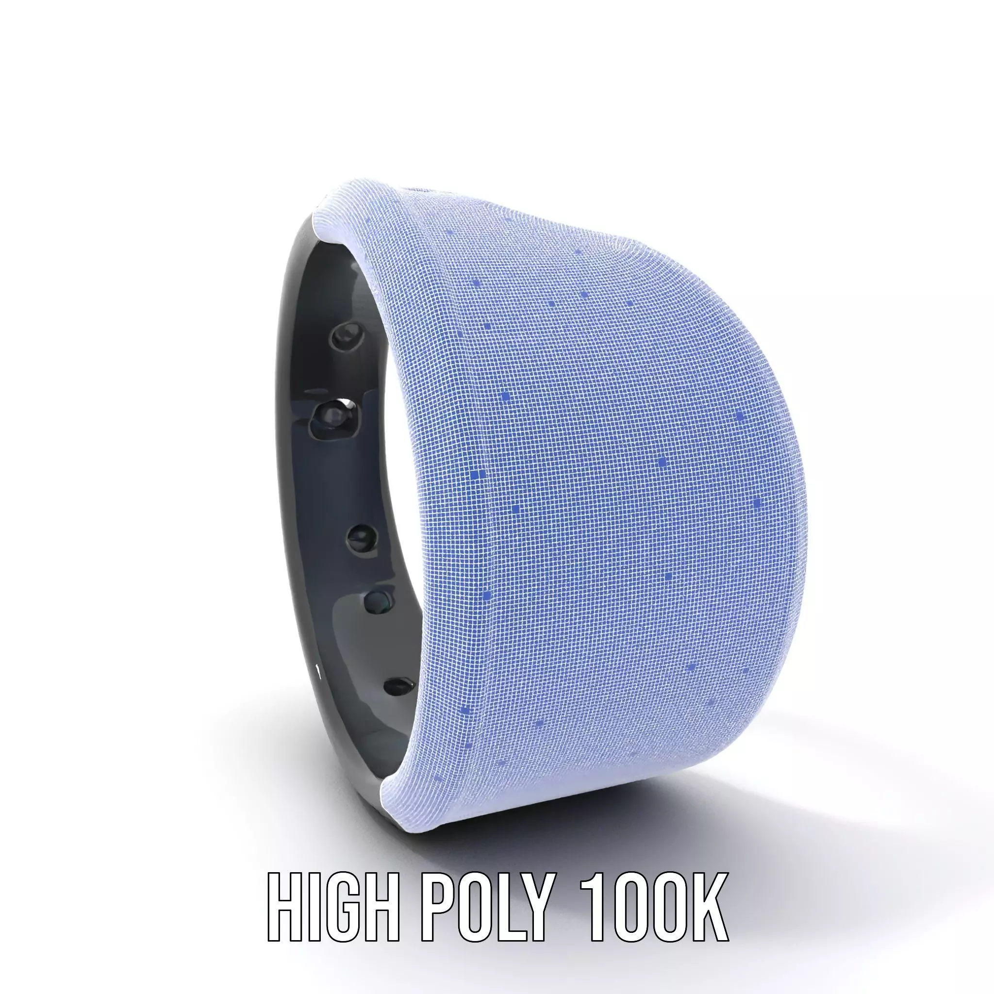 Smart Ring Model Pack with Black and Emerald Marble Detail Low-poly 3D model_5