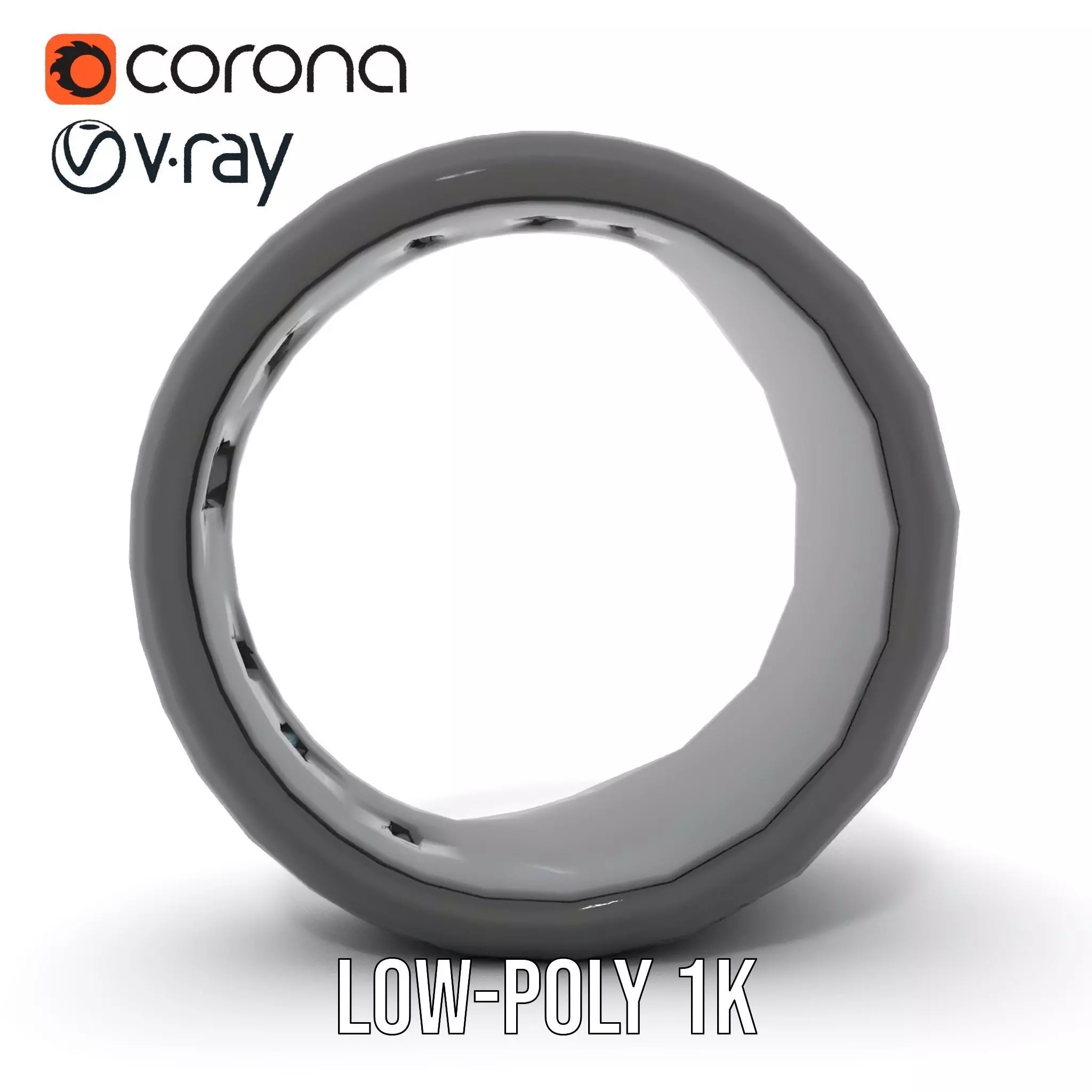 Smart Ring Model Pack with Black and Emerald Marble Detail Low-poly 3D model_11