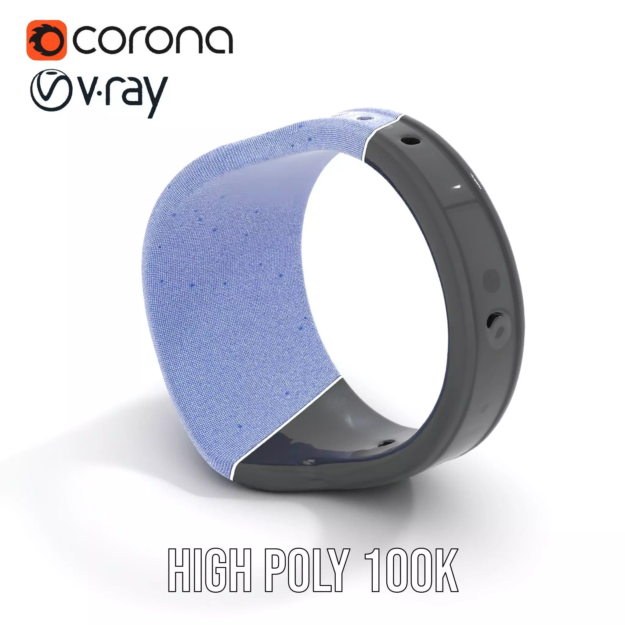 Smart Ring Model Pack with Black and Emerald Marble Detail Low-poly 3D model_33