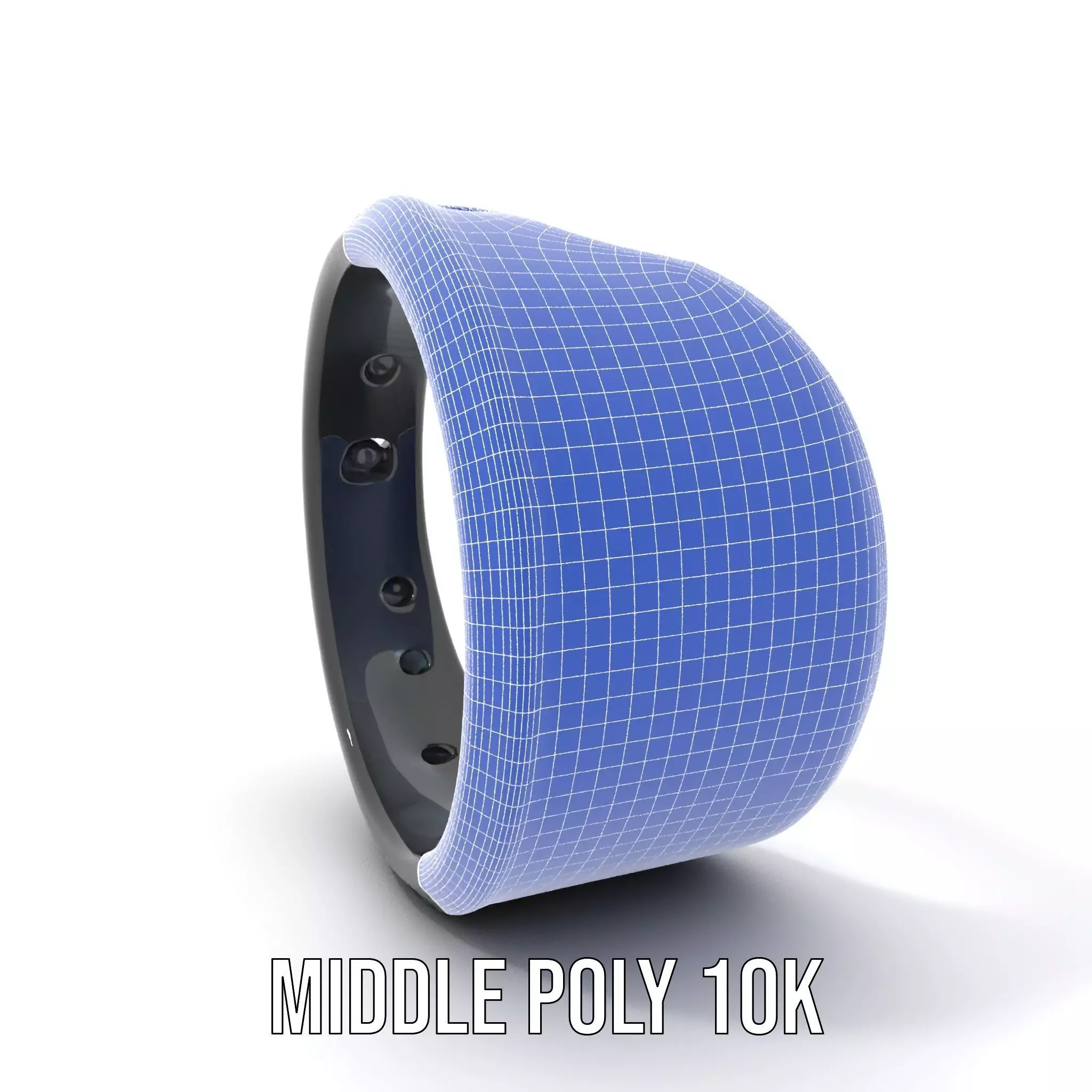 Smart Ring Model Pack with Black and Emerald Marble Detail Low-poly 3D model_10