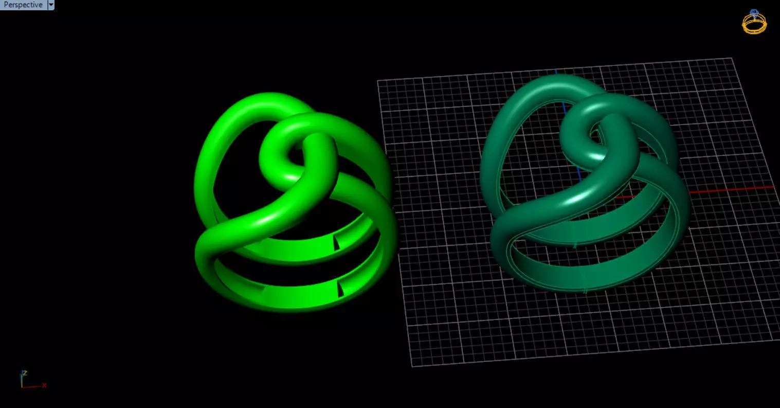 minimal knot ring 3D print model_9