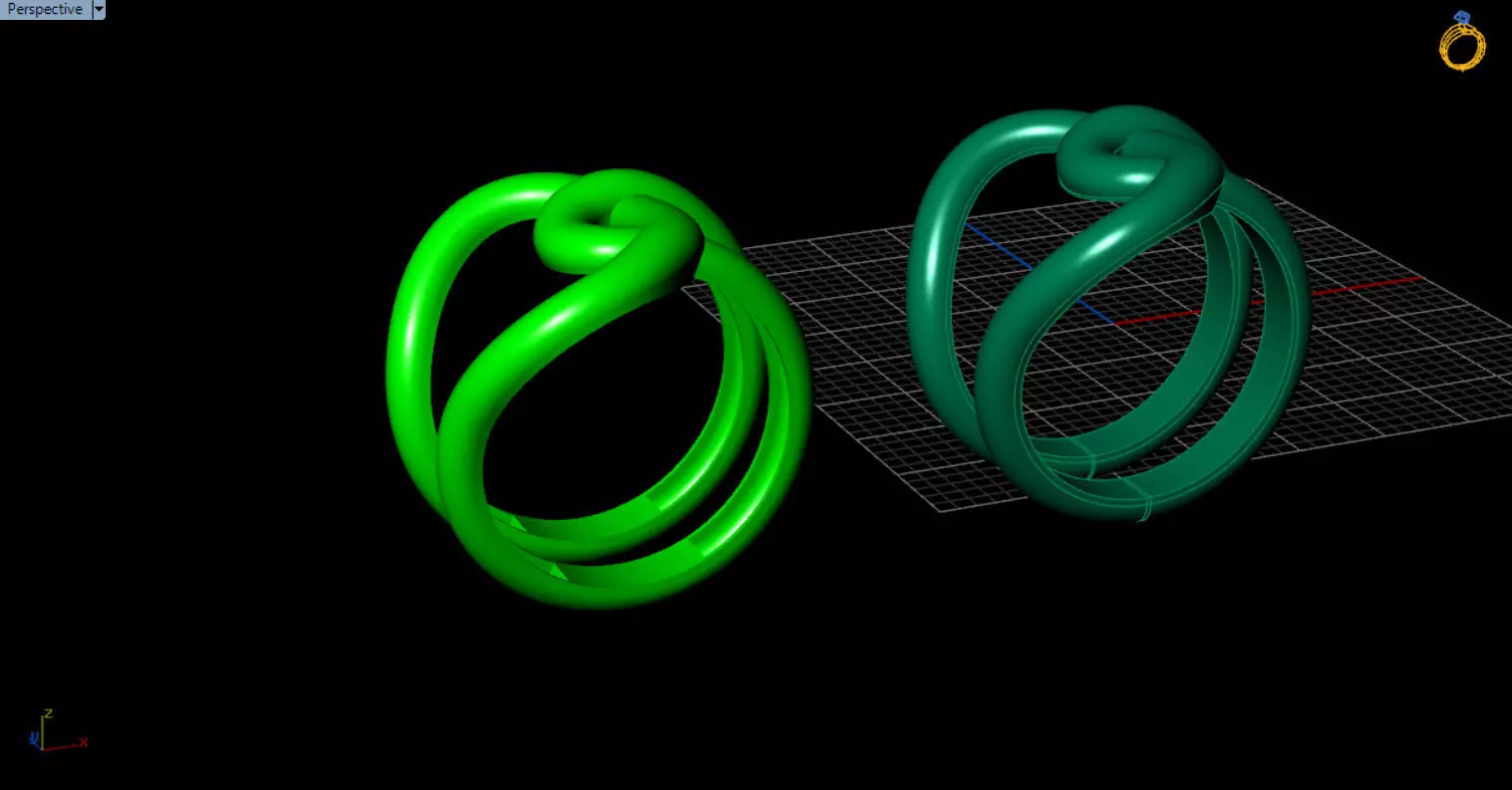 minimal knot ring 3D print model_40