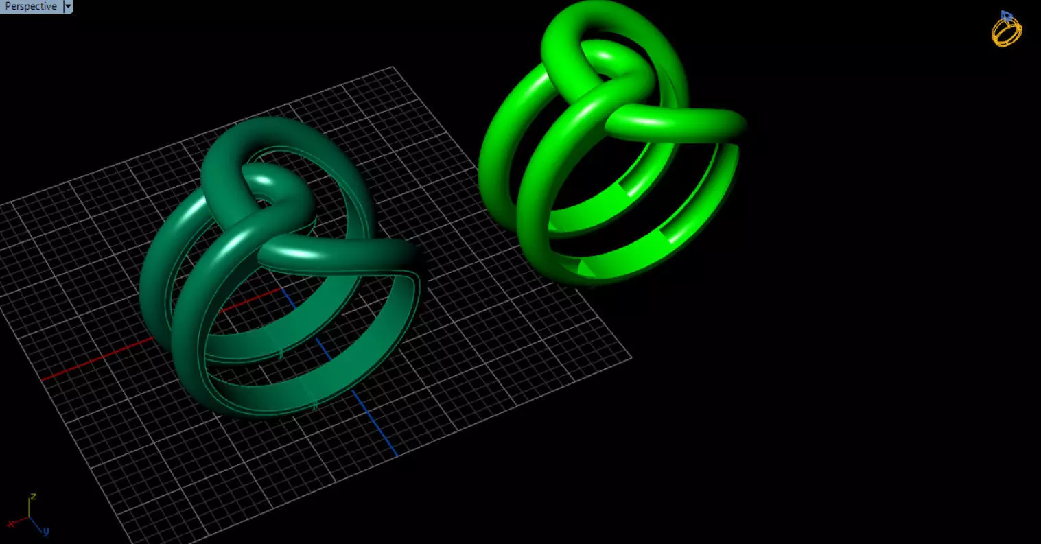 minimal knot ring 3D print model_66