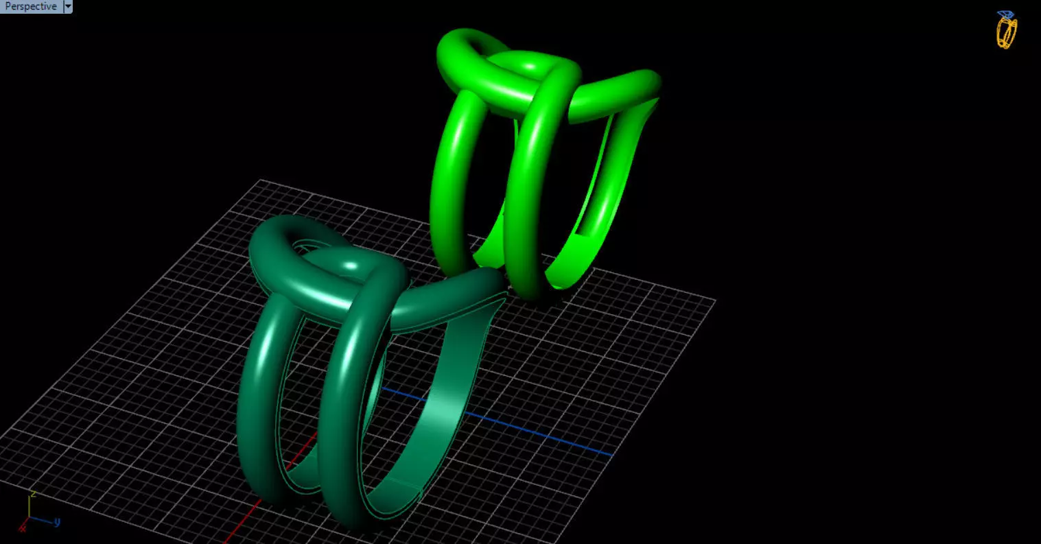 minimal knot ring 3D print model_34