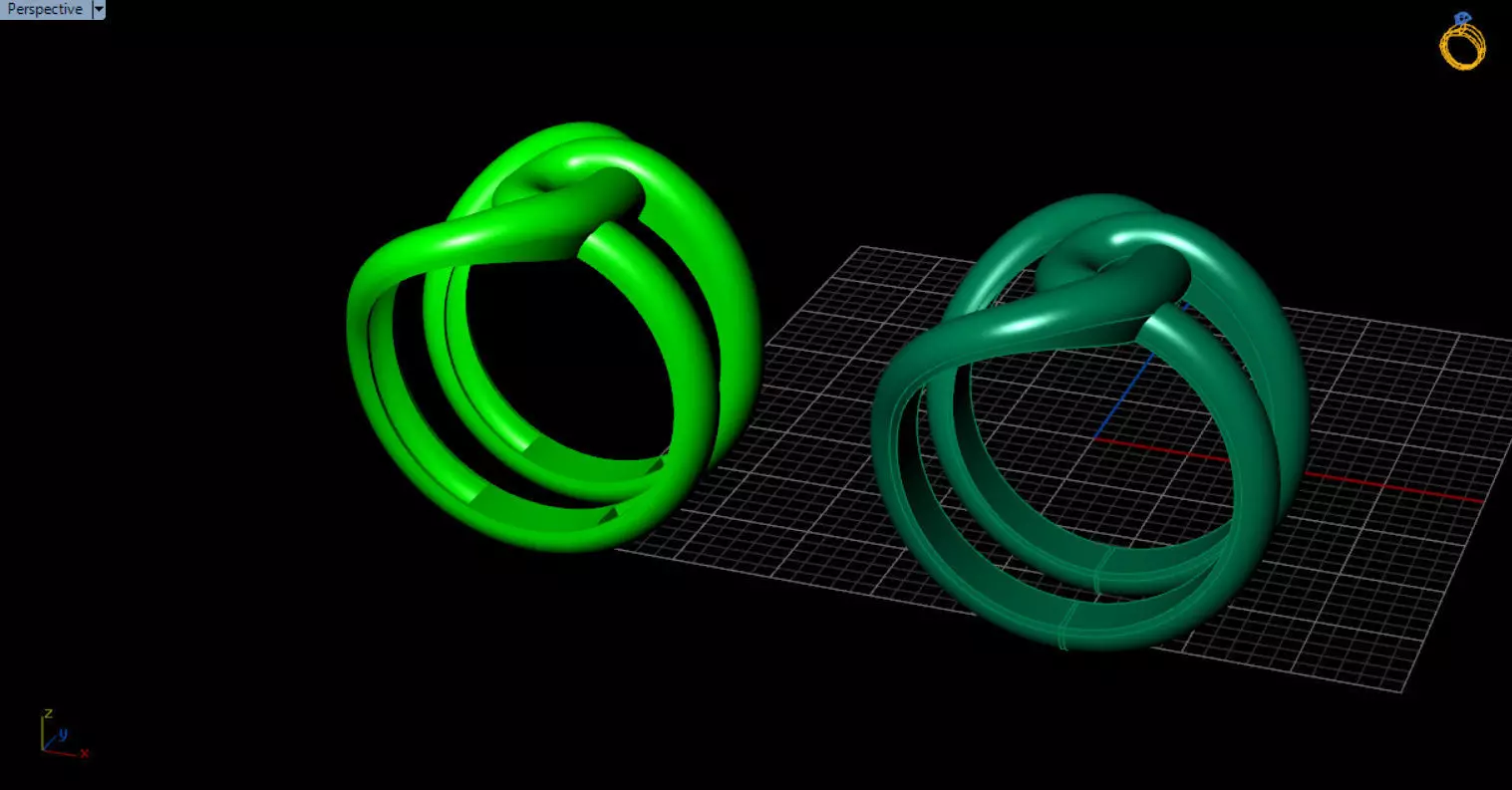 minimal knot ring 3D print model_12