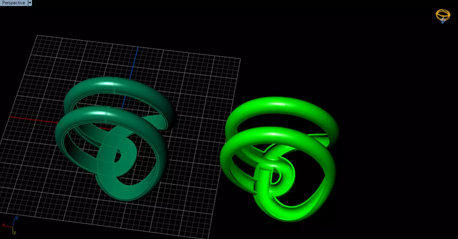 minimal knot ring 3D print model_24