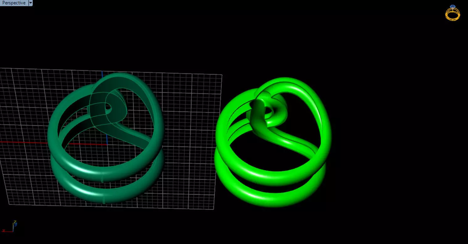 minimal knot ring 3D print model_53