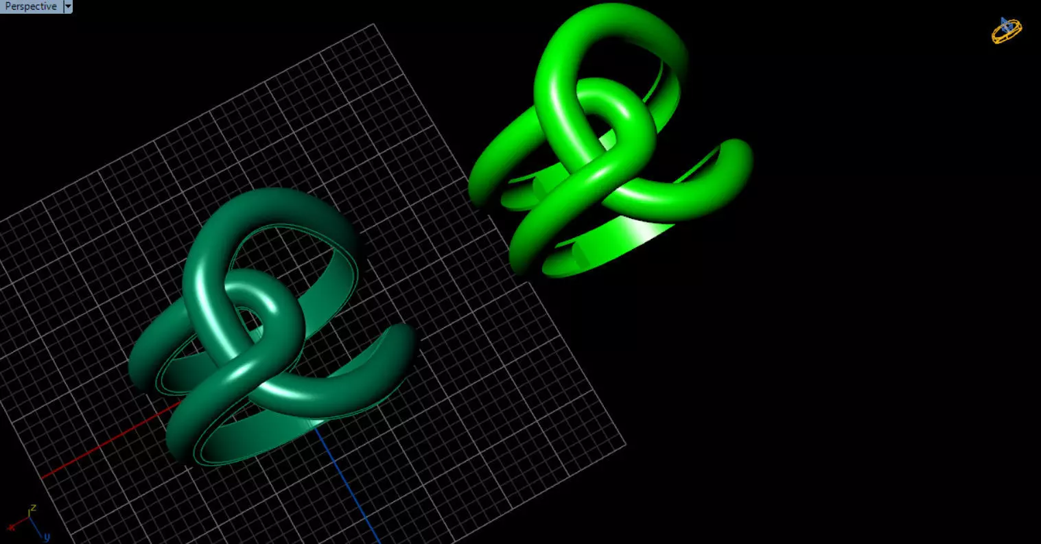 minimal knot ring 3D print model_31