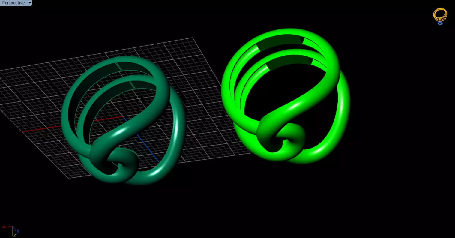 minimal knot ring 3D print model_62