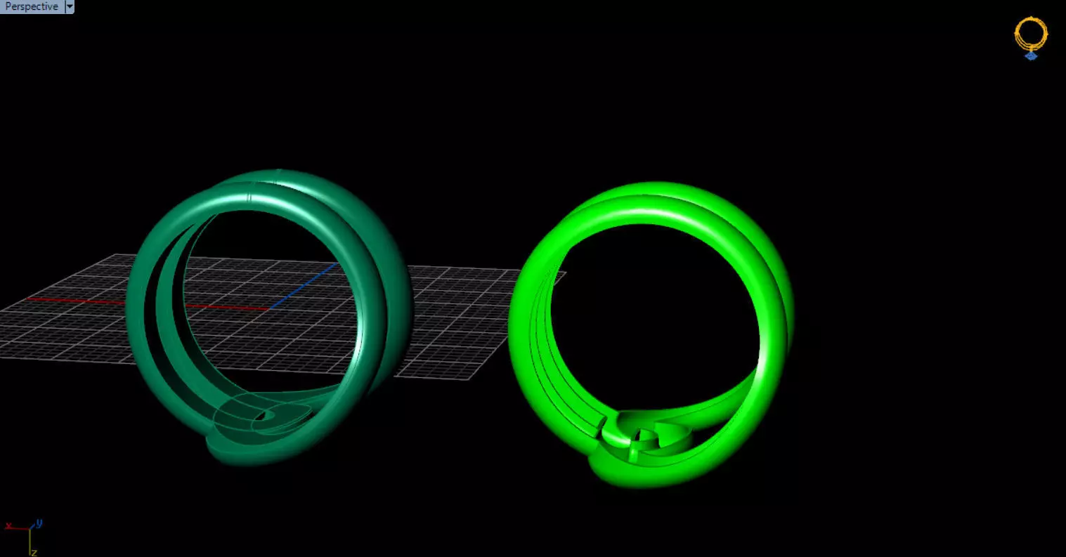 minimal knot ring 3D print model_26