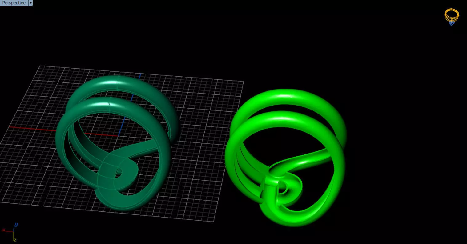 minimal knot ring 3D print model_25